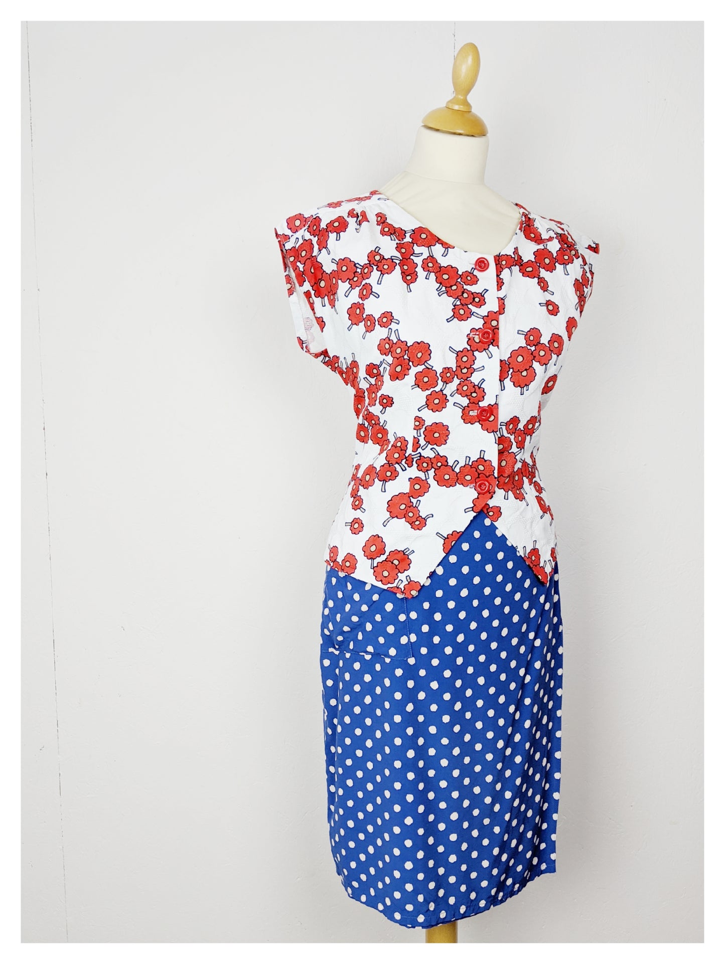 Jupe bleu à pois 90's