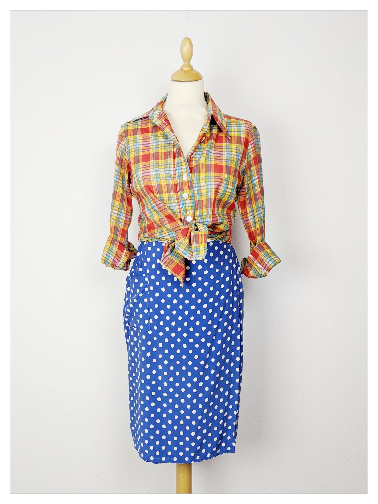 Jupe bleu à pois 90's