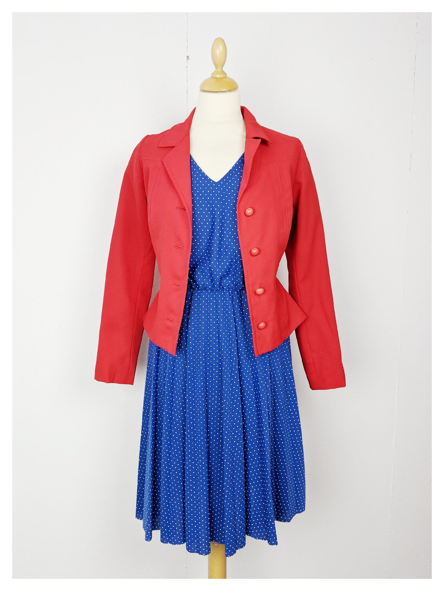 Veste tailleur rouge 60's