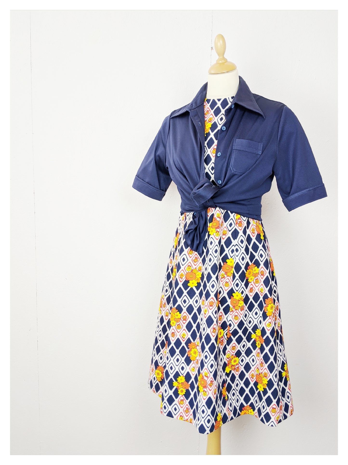Chemise bleue 70's