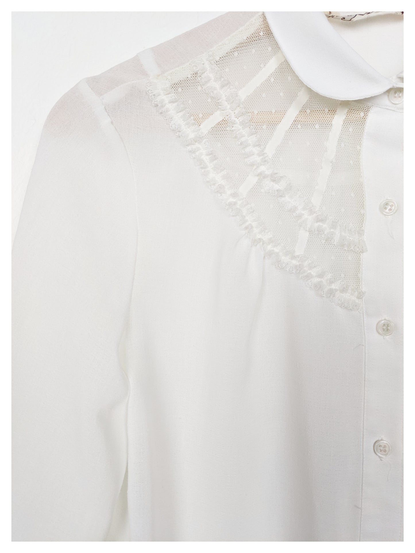 Chemise à broderie 80's
