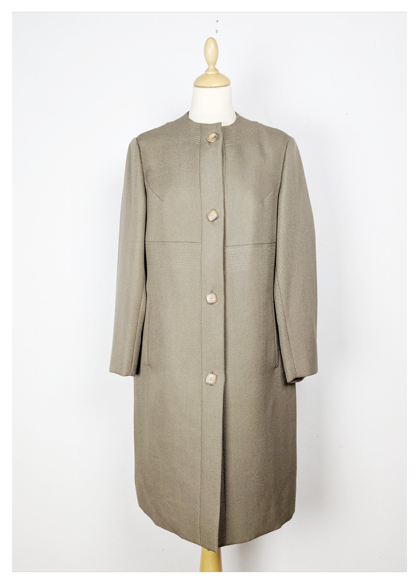 Veste beige kaki "Jackie Kennedy" 60's