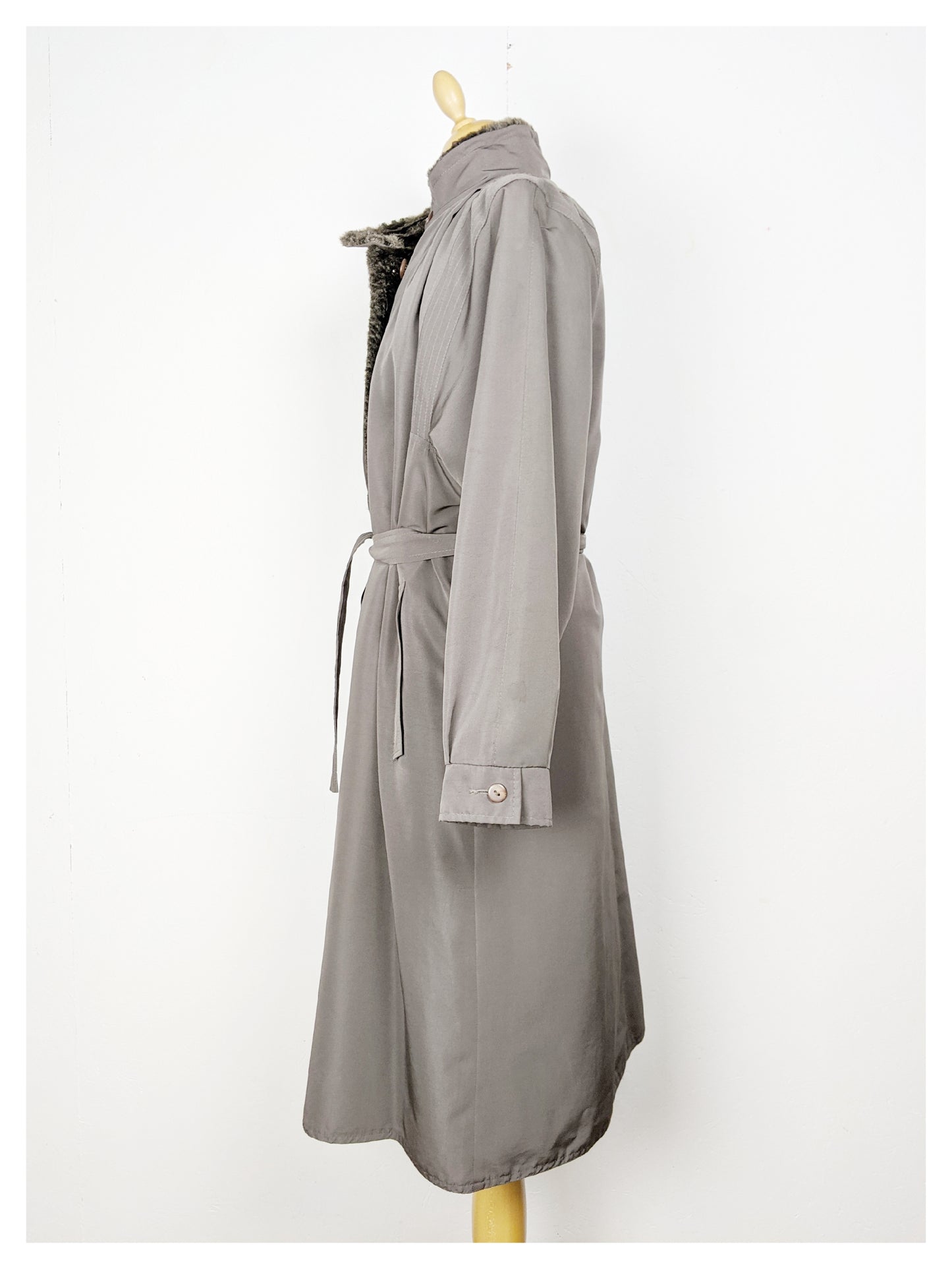 Trench fourré Gris 80's