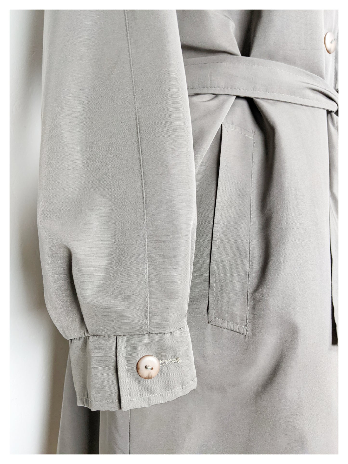 Trench fourré Gris 80's
