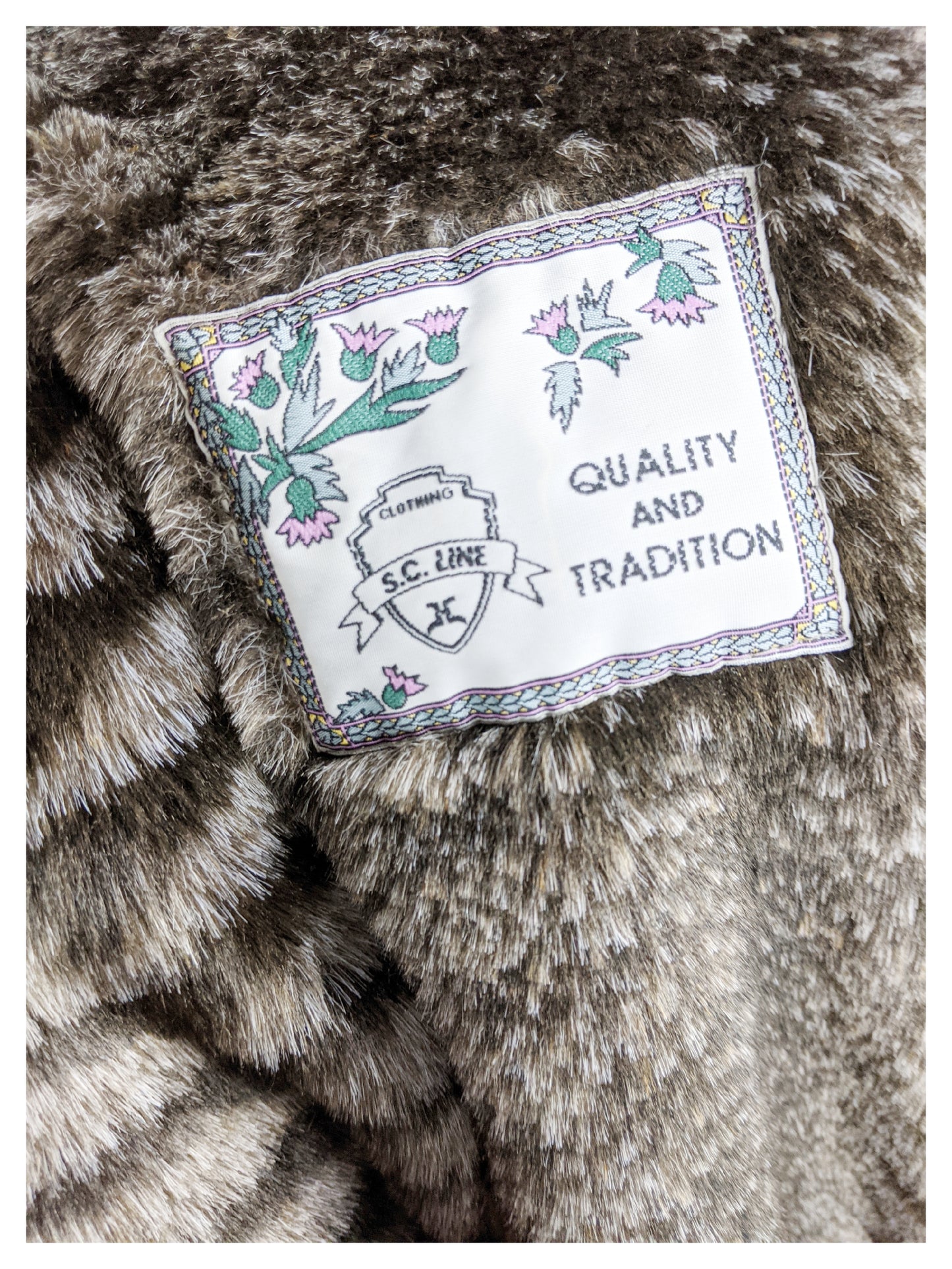 Trench fourré Gris 80's