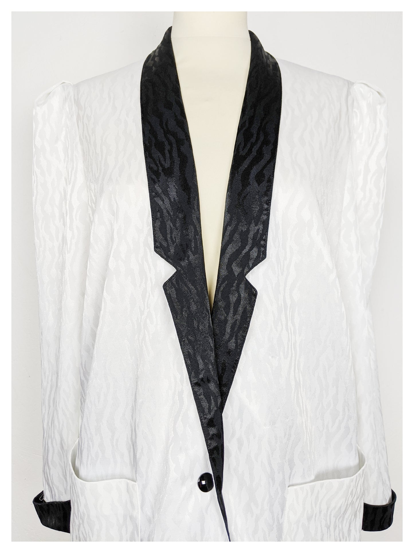 Blazer blanc et noir 80's