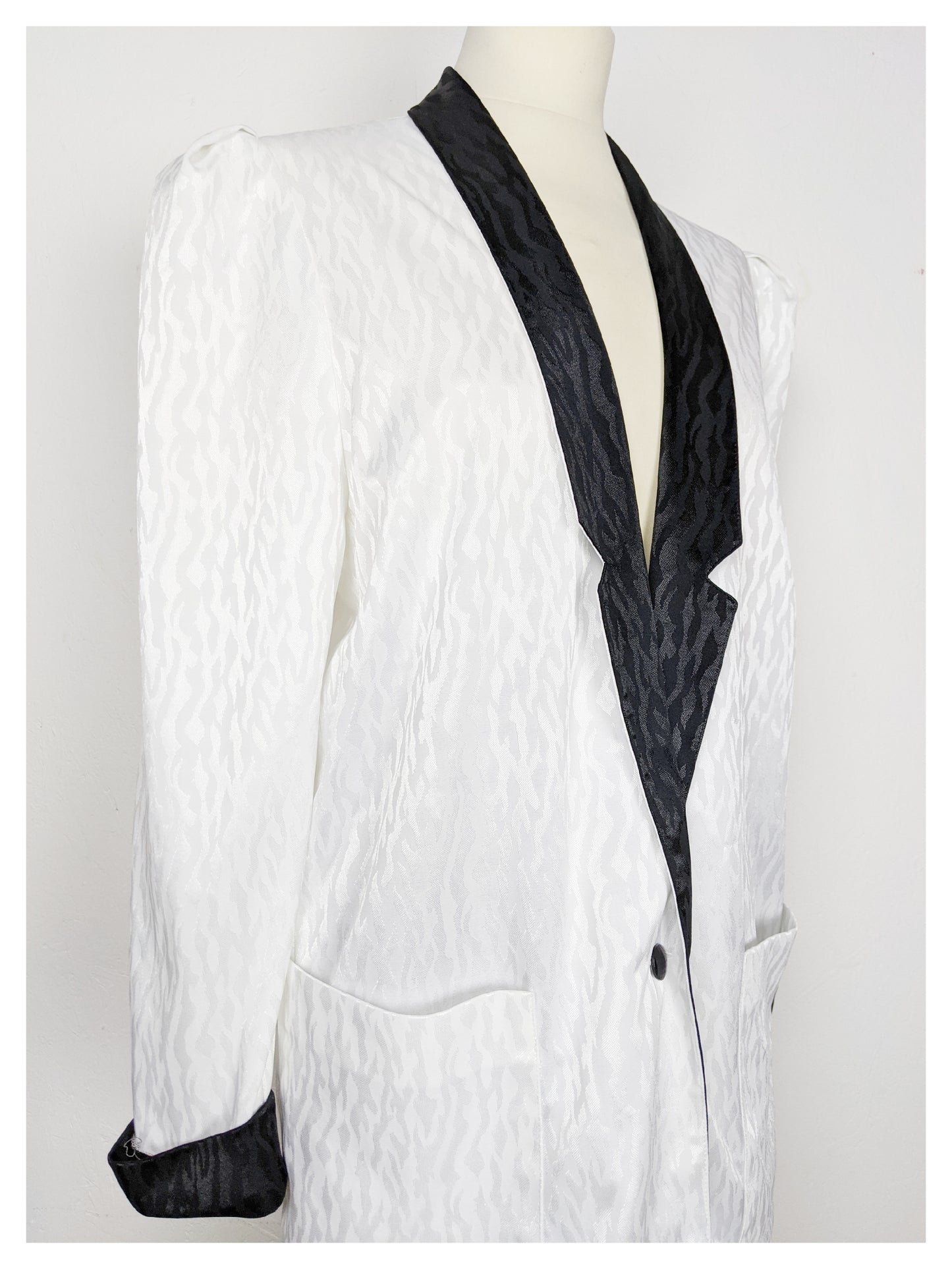 Blazer blanc et noir 80's