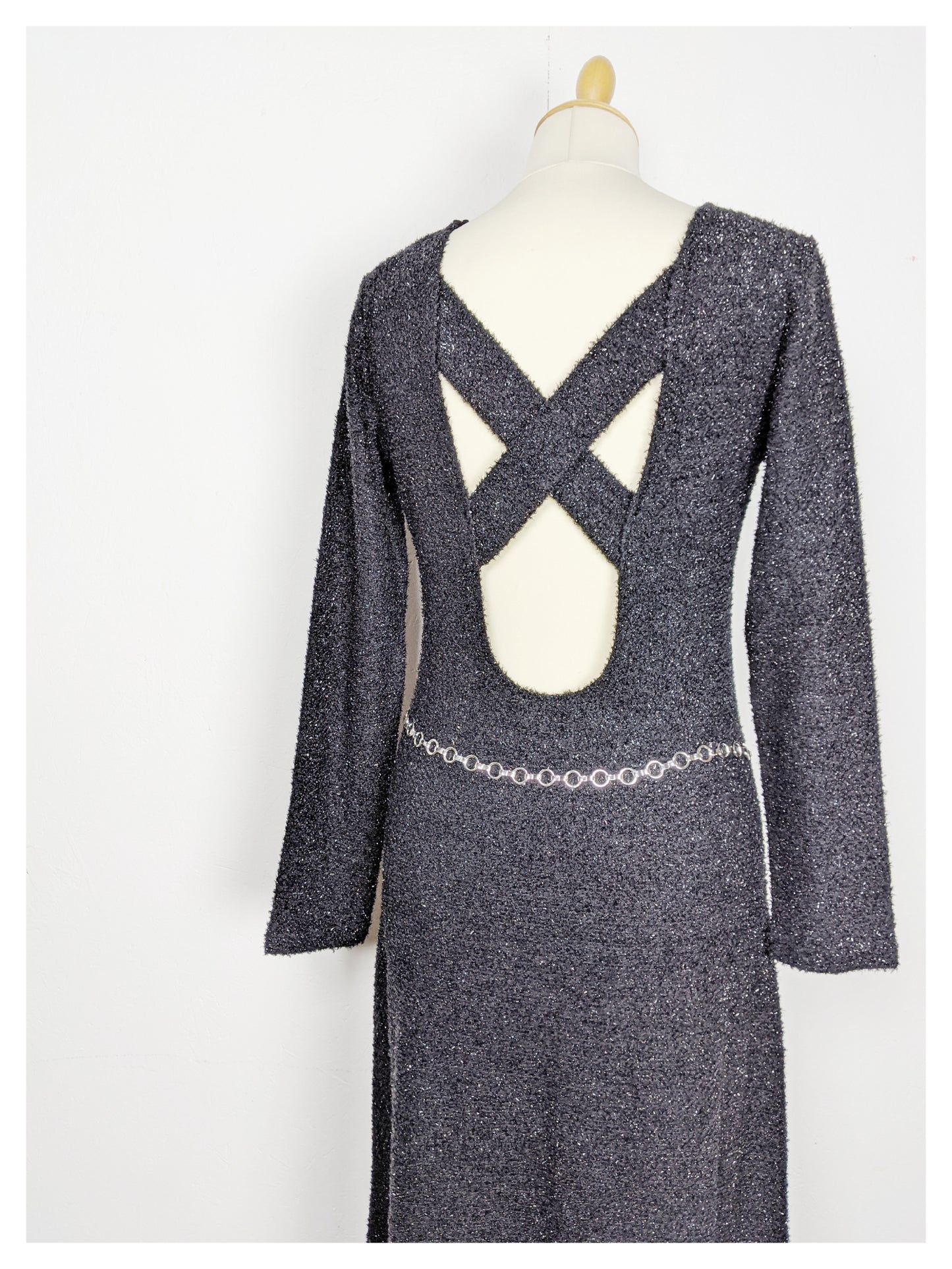 Robe dos-nu croisé 80's