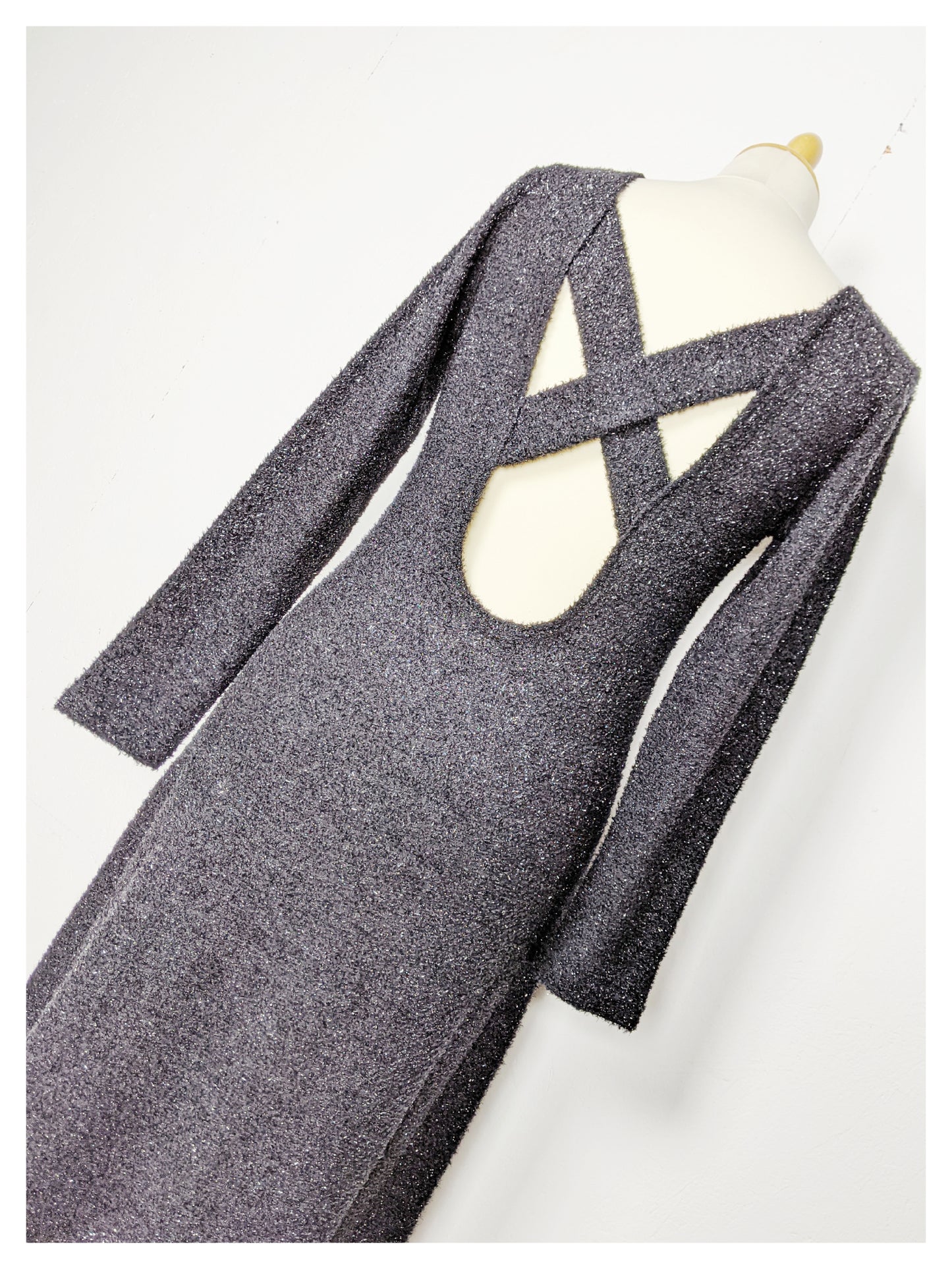 Robe dos-nu croisé 80's