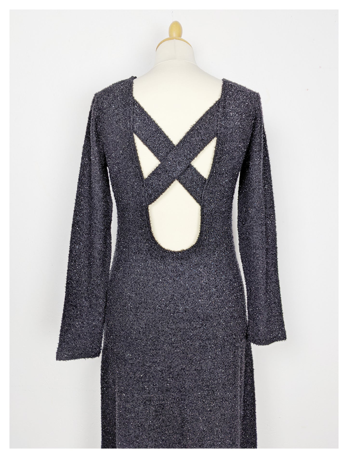 Robe dos-nu croisé 80's