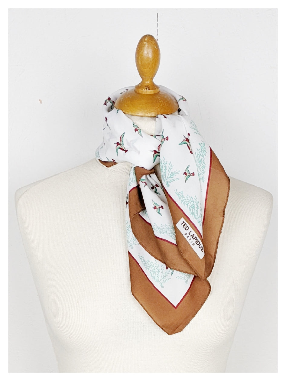 Foulard aux oiseaux 70s