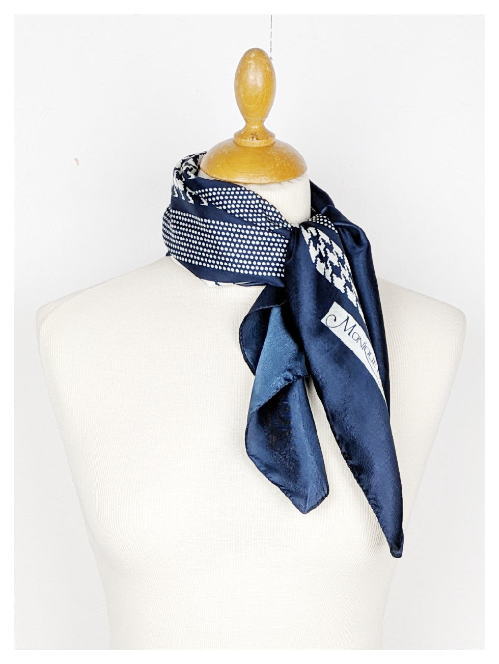 Foulard pied de poule 70s