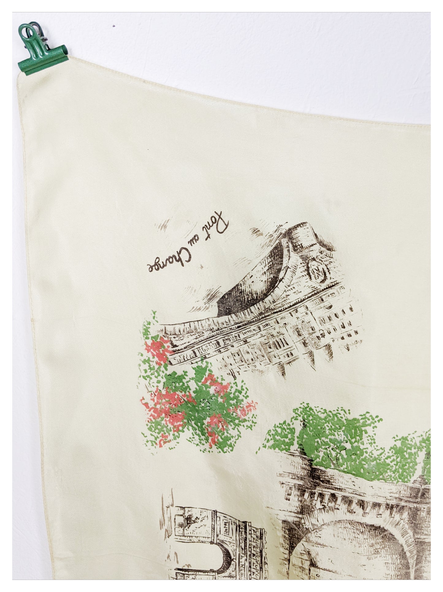 Carré de soie "Sous les ponts de Paris" 50s