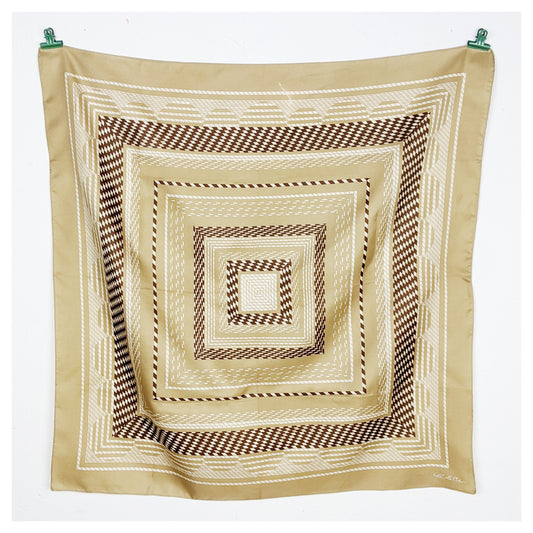 Carré Beige et marron  70s
