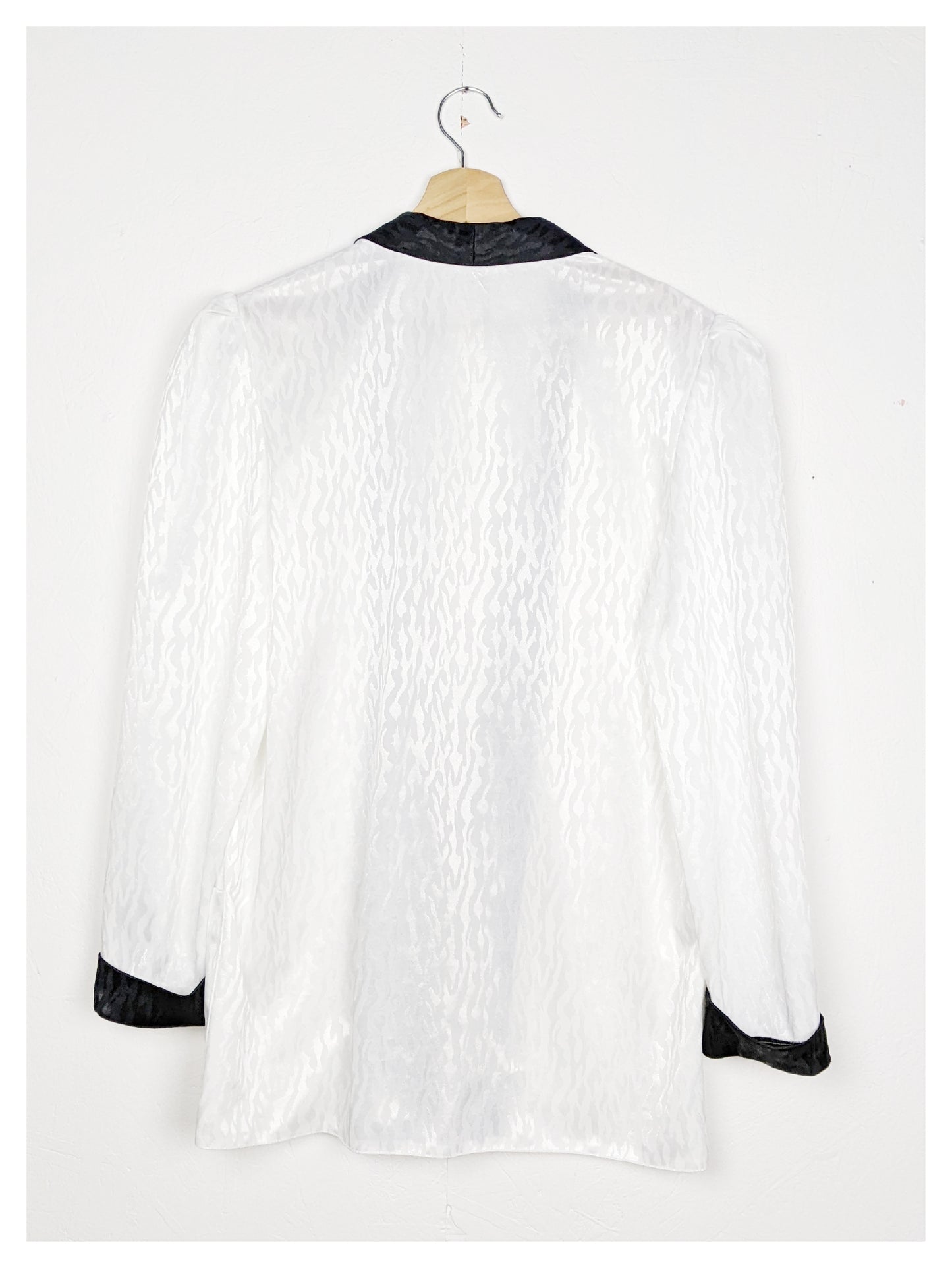 Blazer blanc et noir 80's