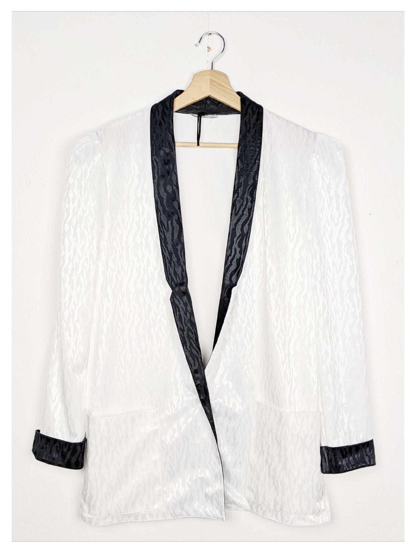 Blazer blanc et noir 80's