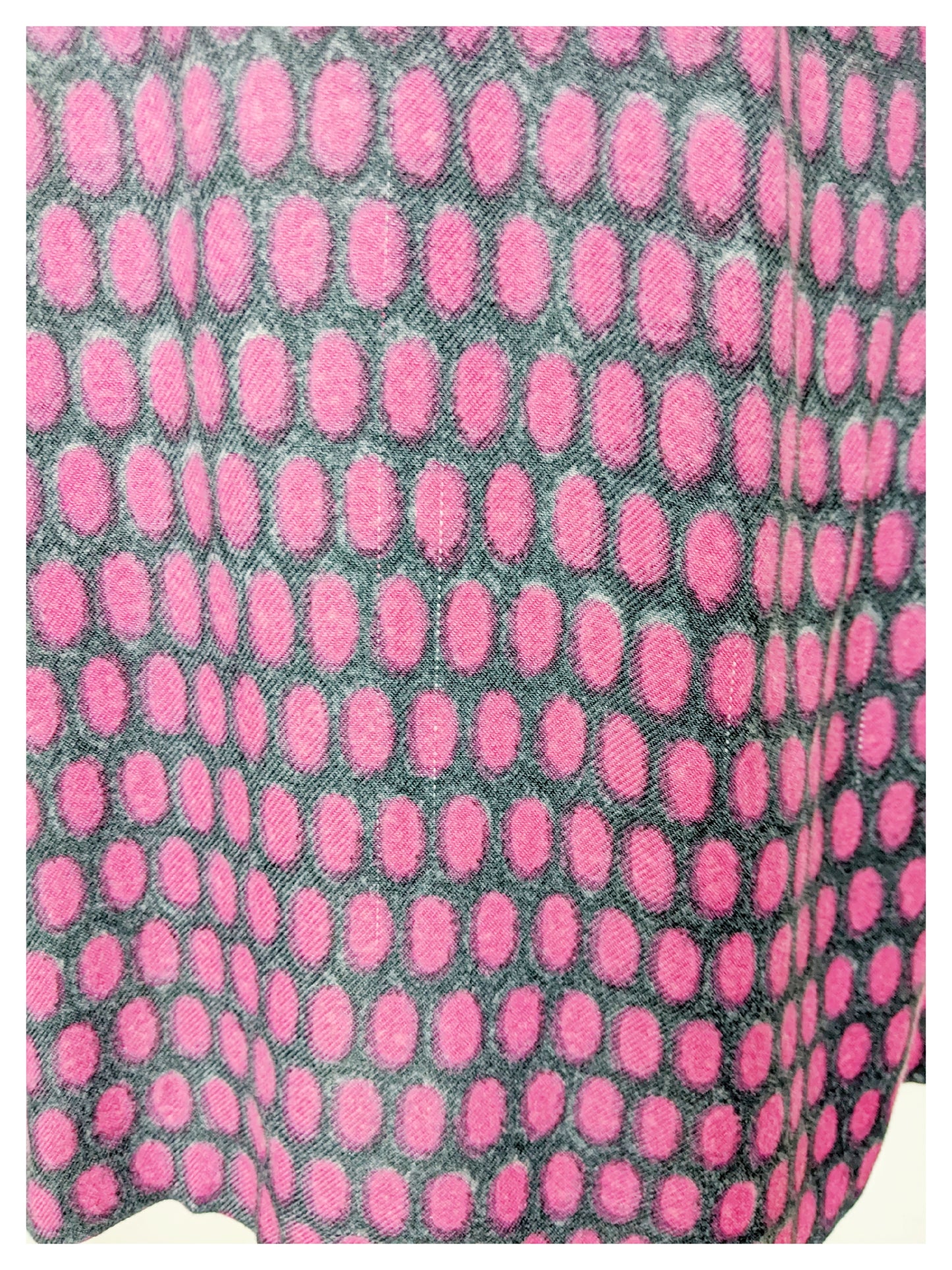Tailleur-Robe à motifs gris/fuchsia 60s