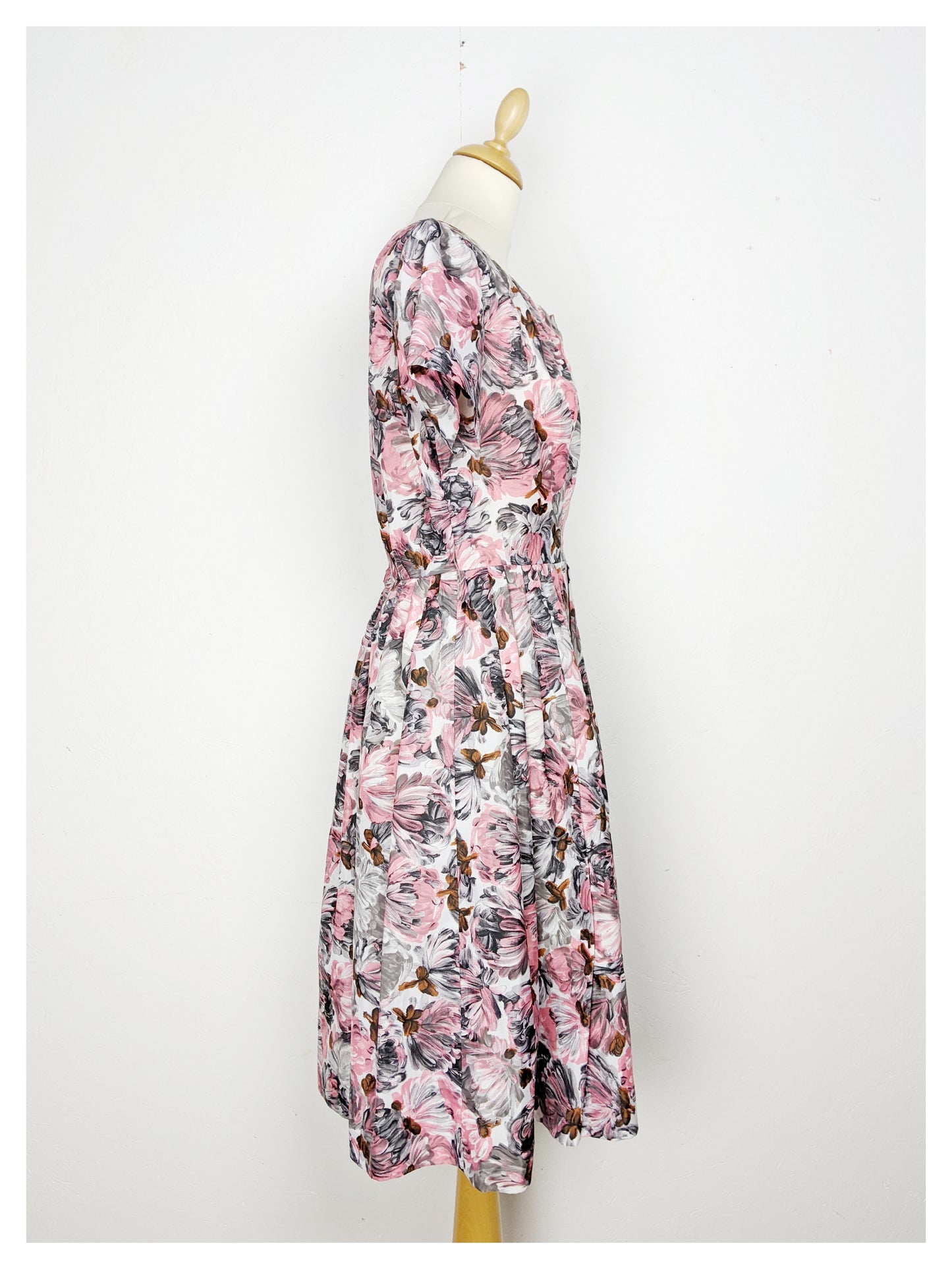 Robe plissée multicolore 60s