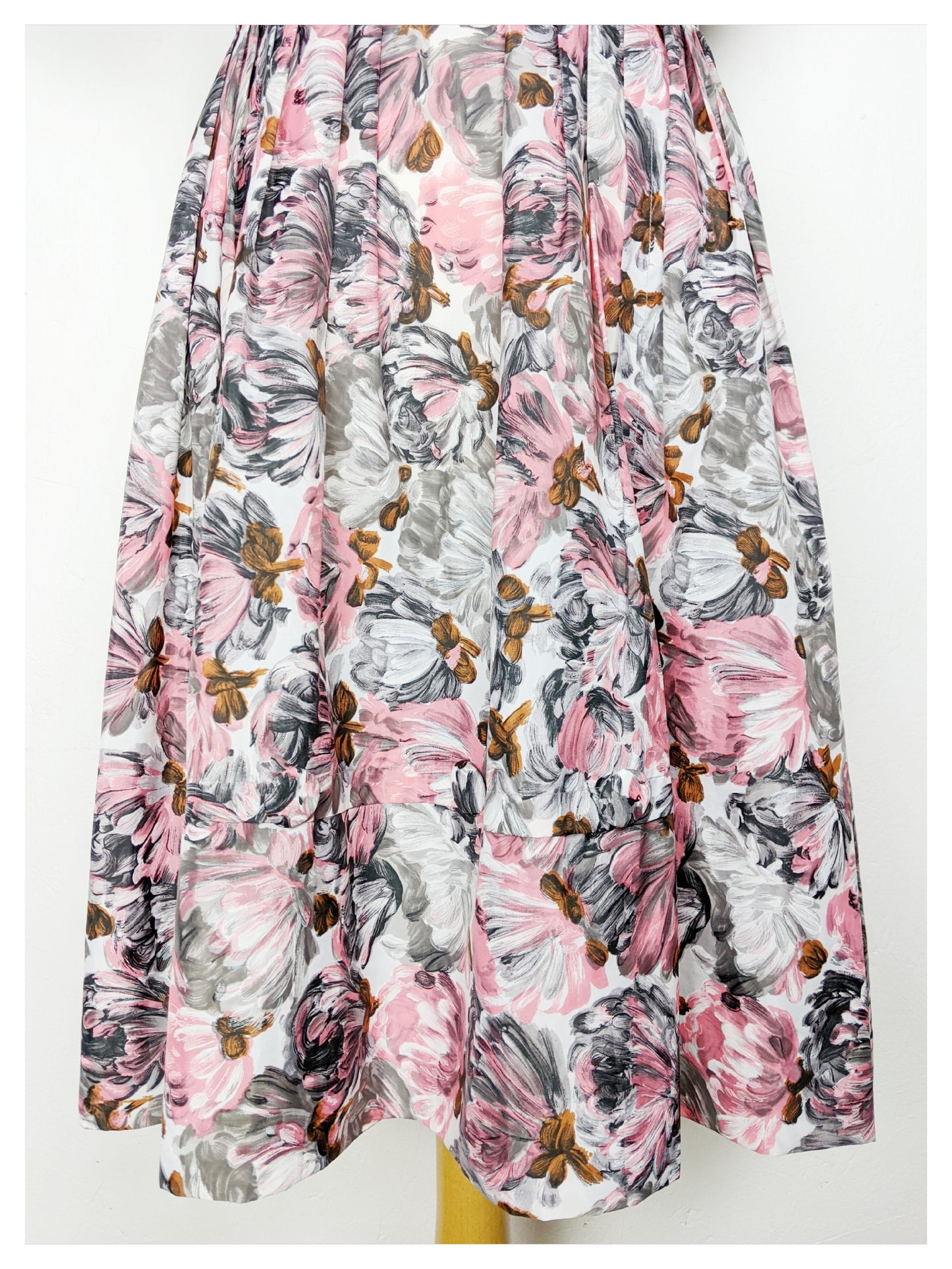 Robe plissée multicolore 60s