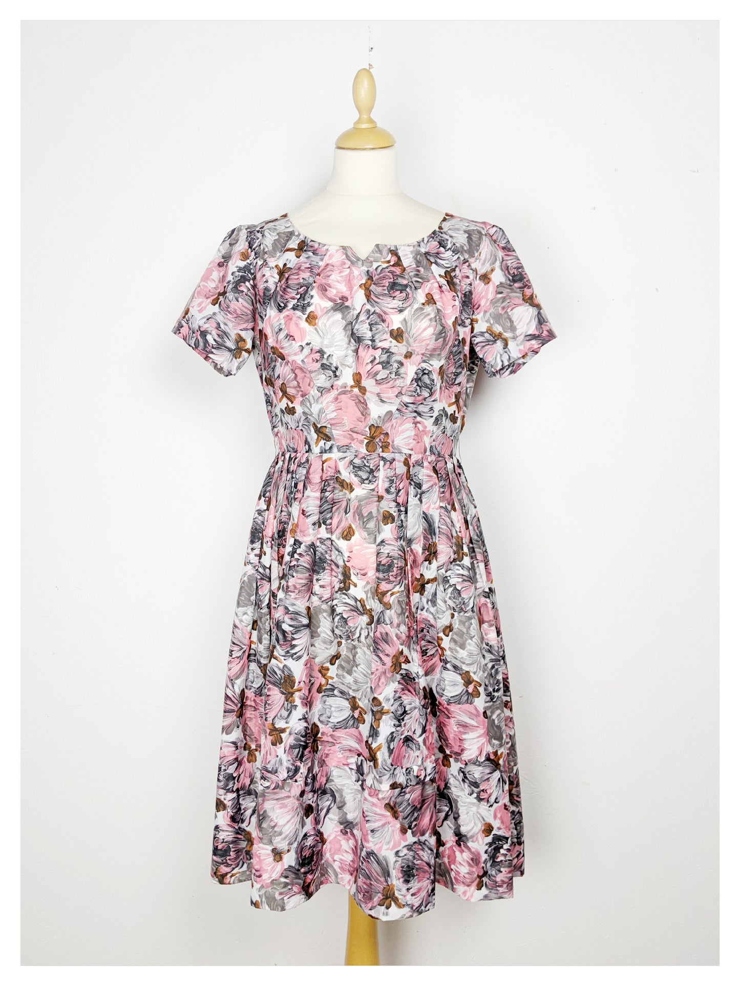 Robe plissée multicolore 60s