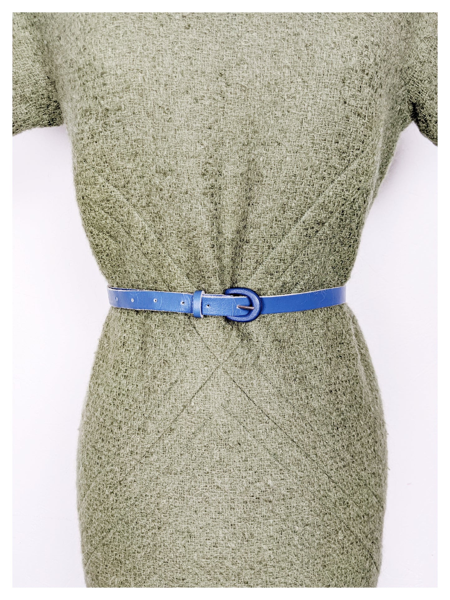 Robe droite vert olive 60s