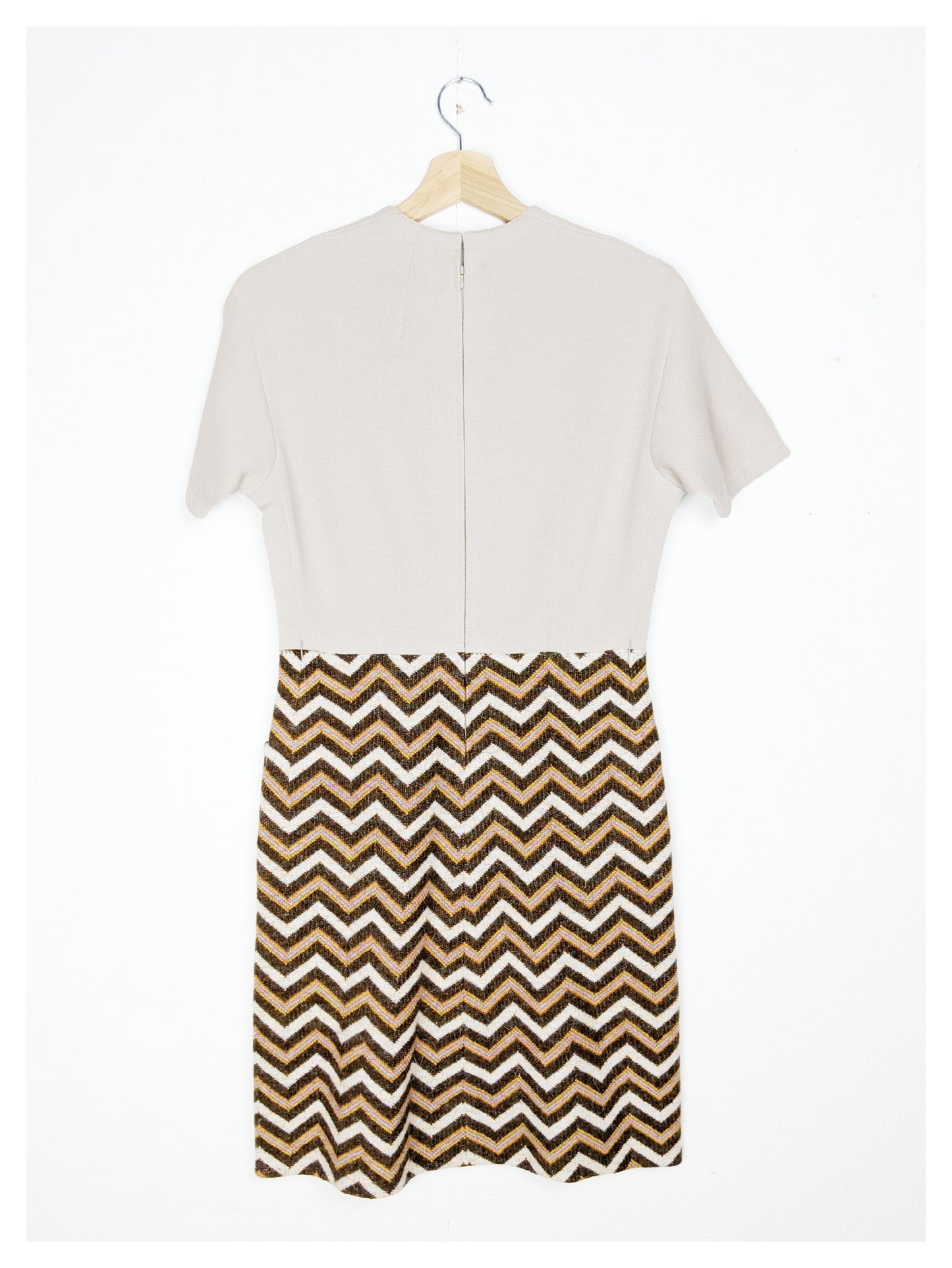 Robe droite à motifs multicolore 60s