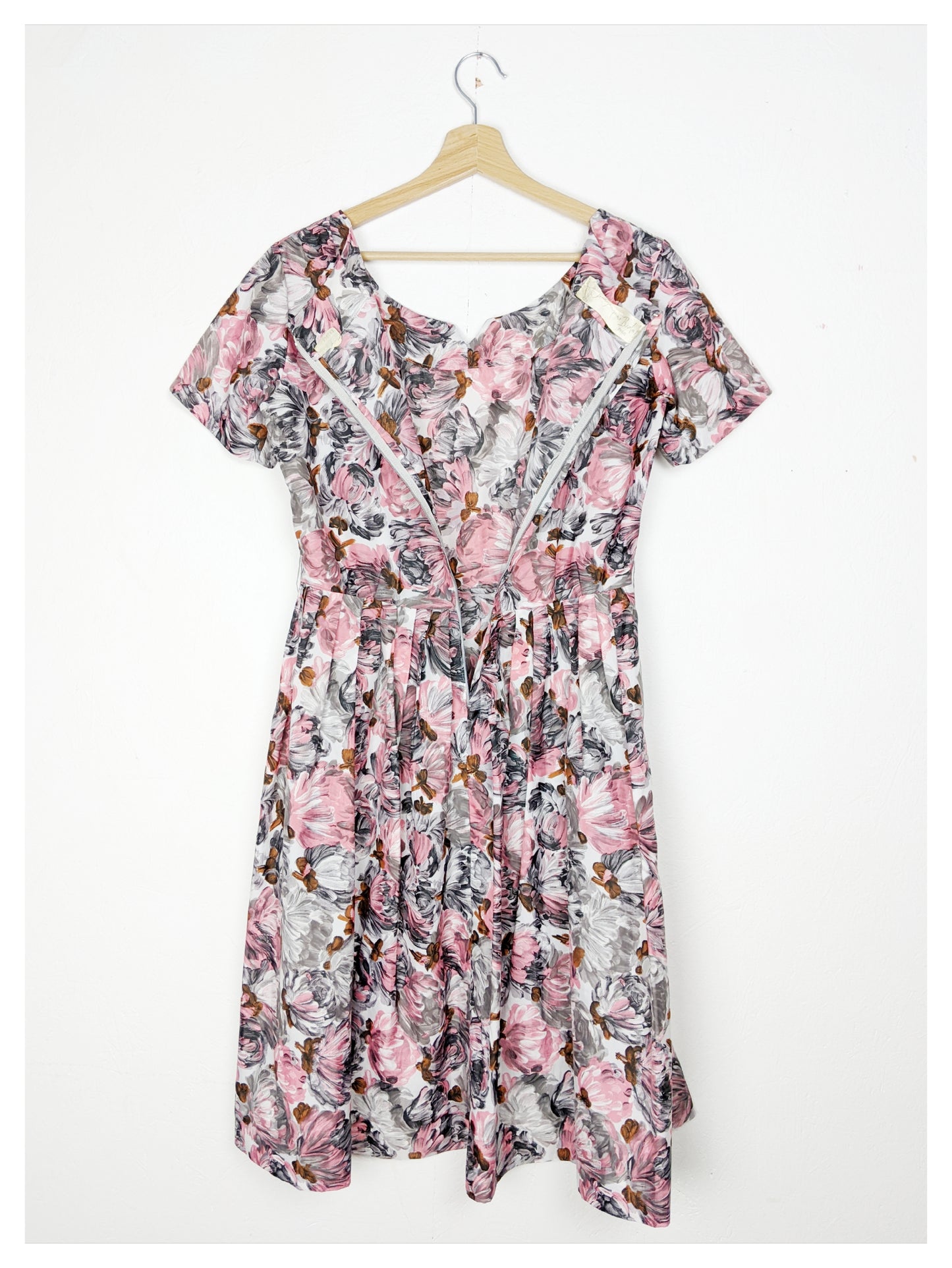 Robe plissée multicolore 60s