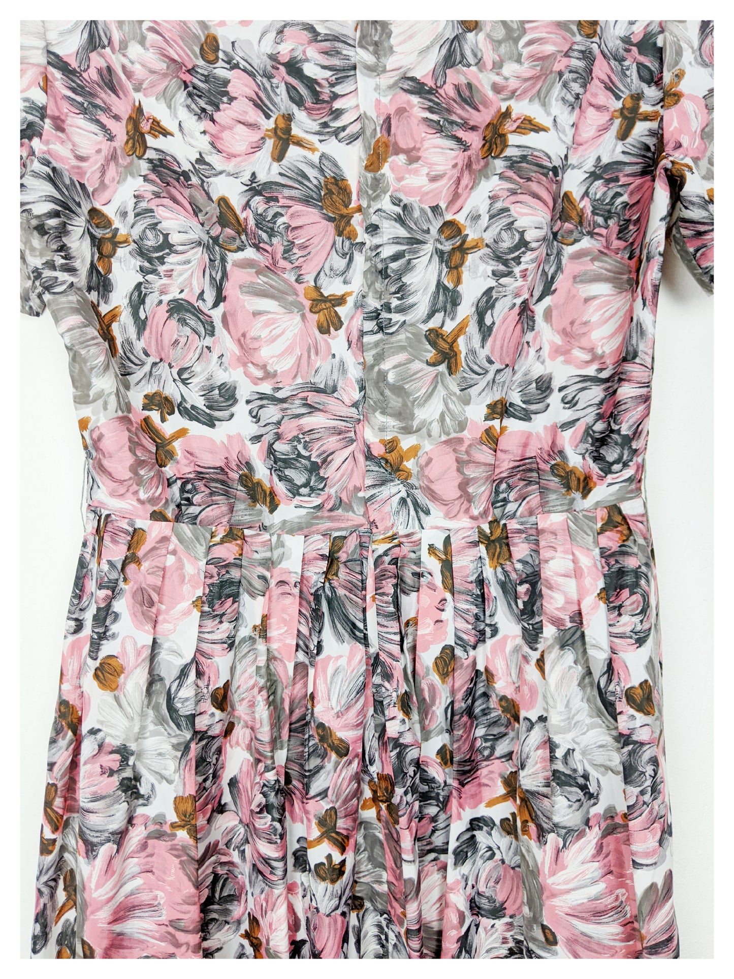 Robe plissée multicolore 60s