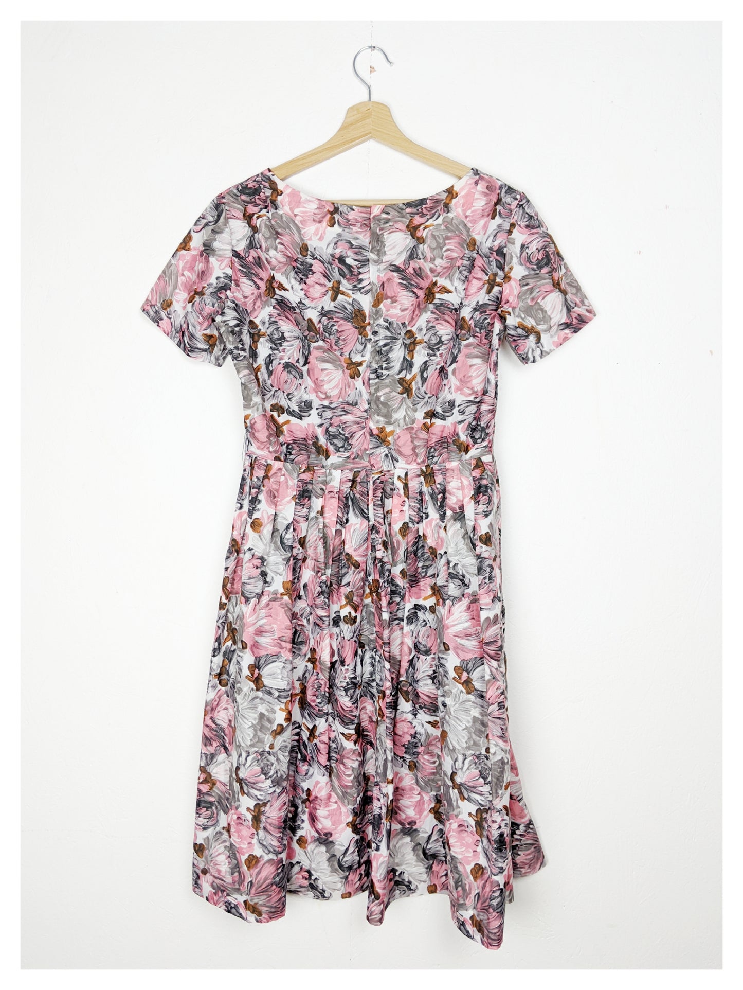 Robe plissée multicolore 60s