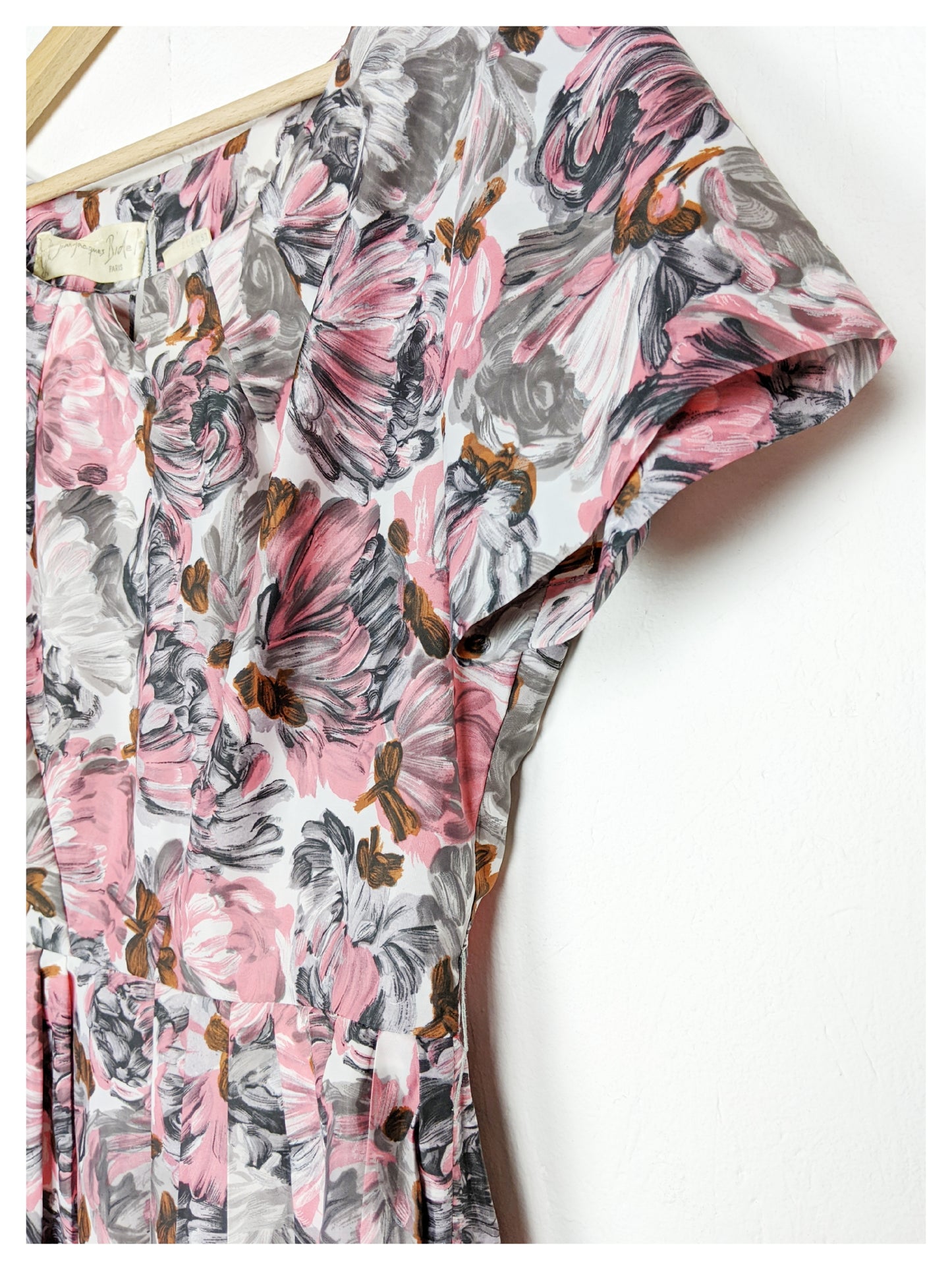 Robe plissée multicolore 60s