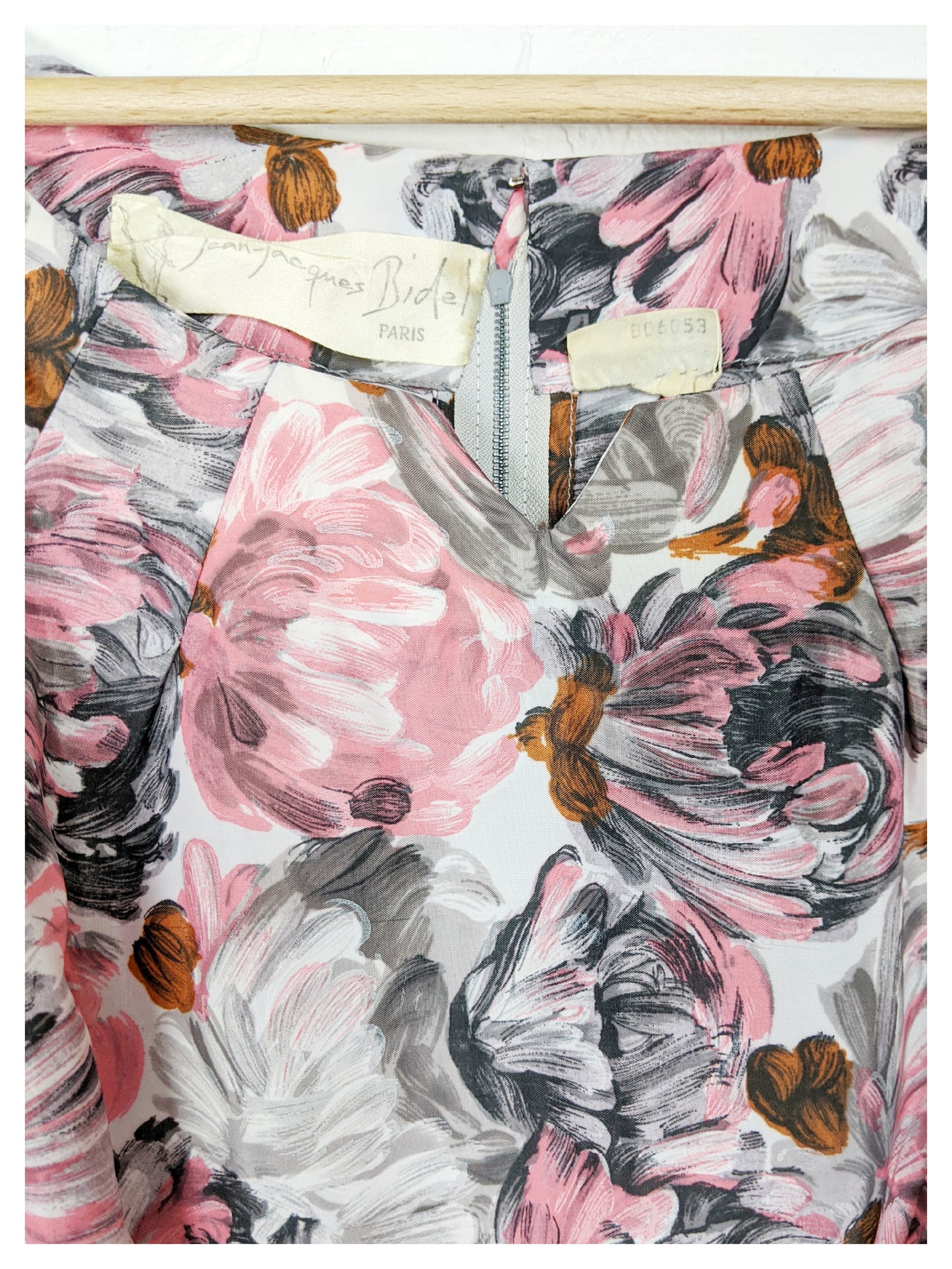 Robe plissée multicolore 60s