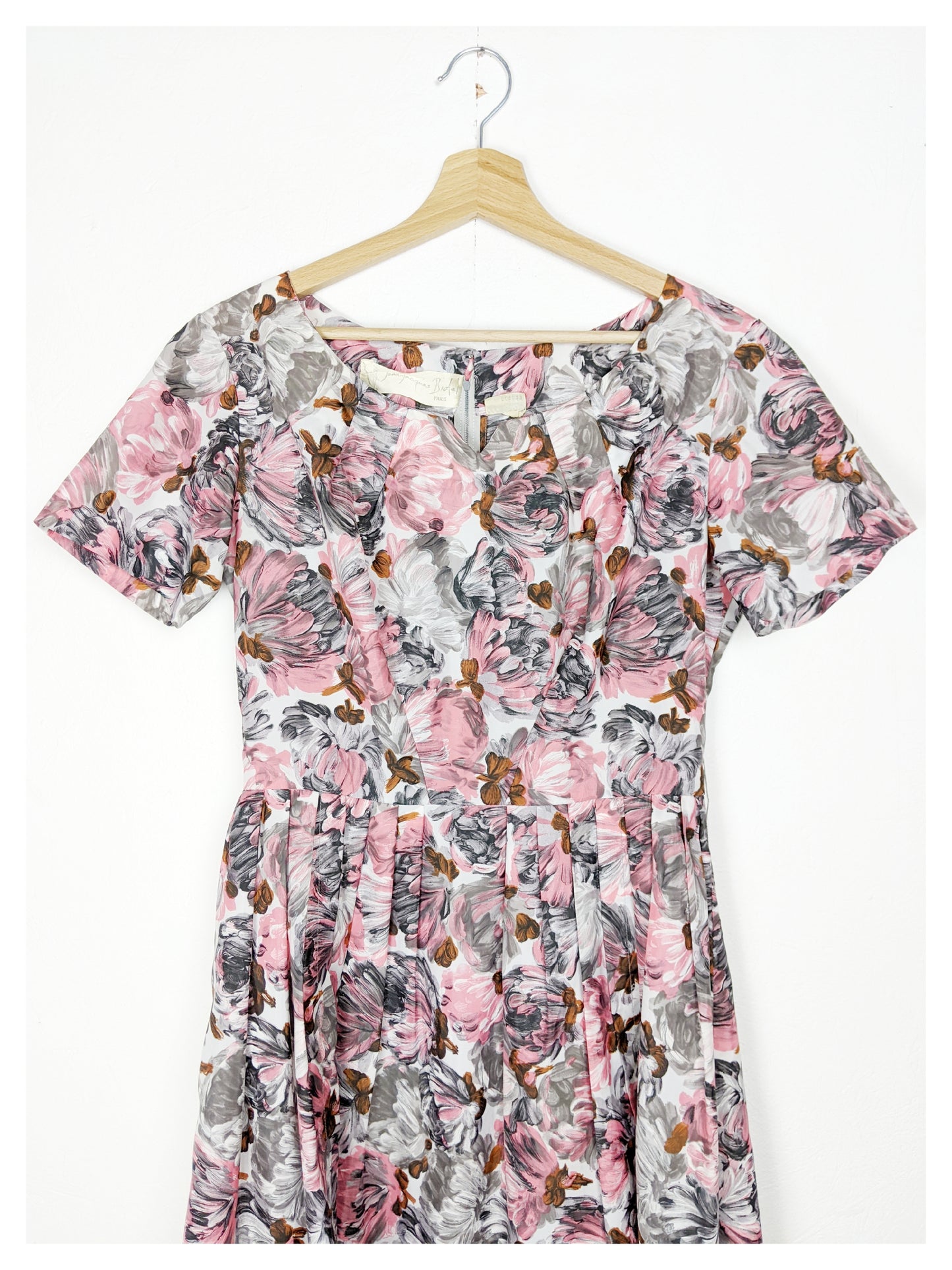 Robe plissée multicolore 60s