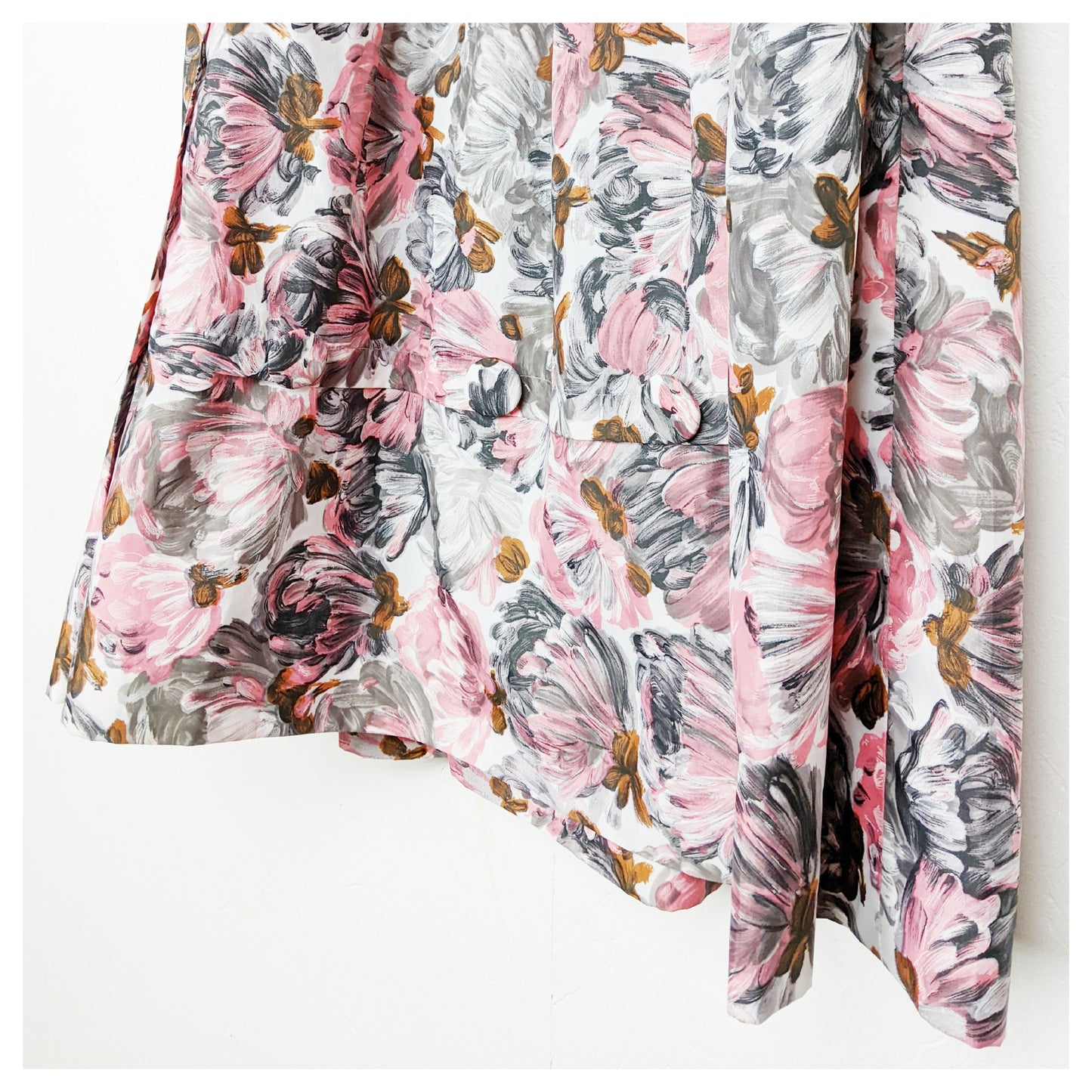 Robe plissée multicolore 60s