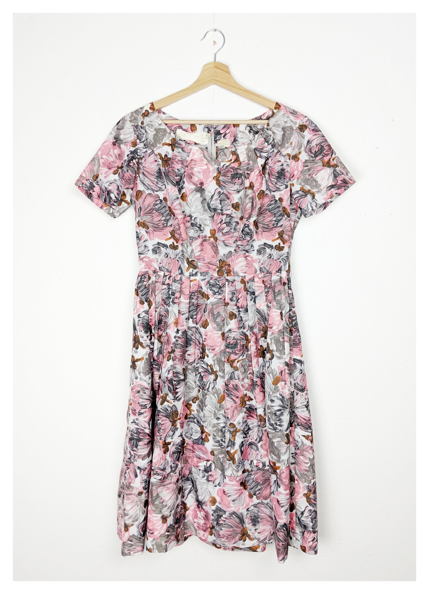 Robe plissée multicolore 60s