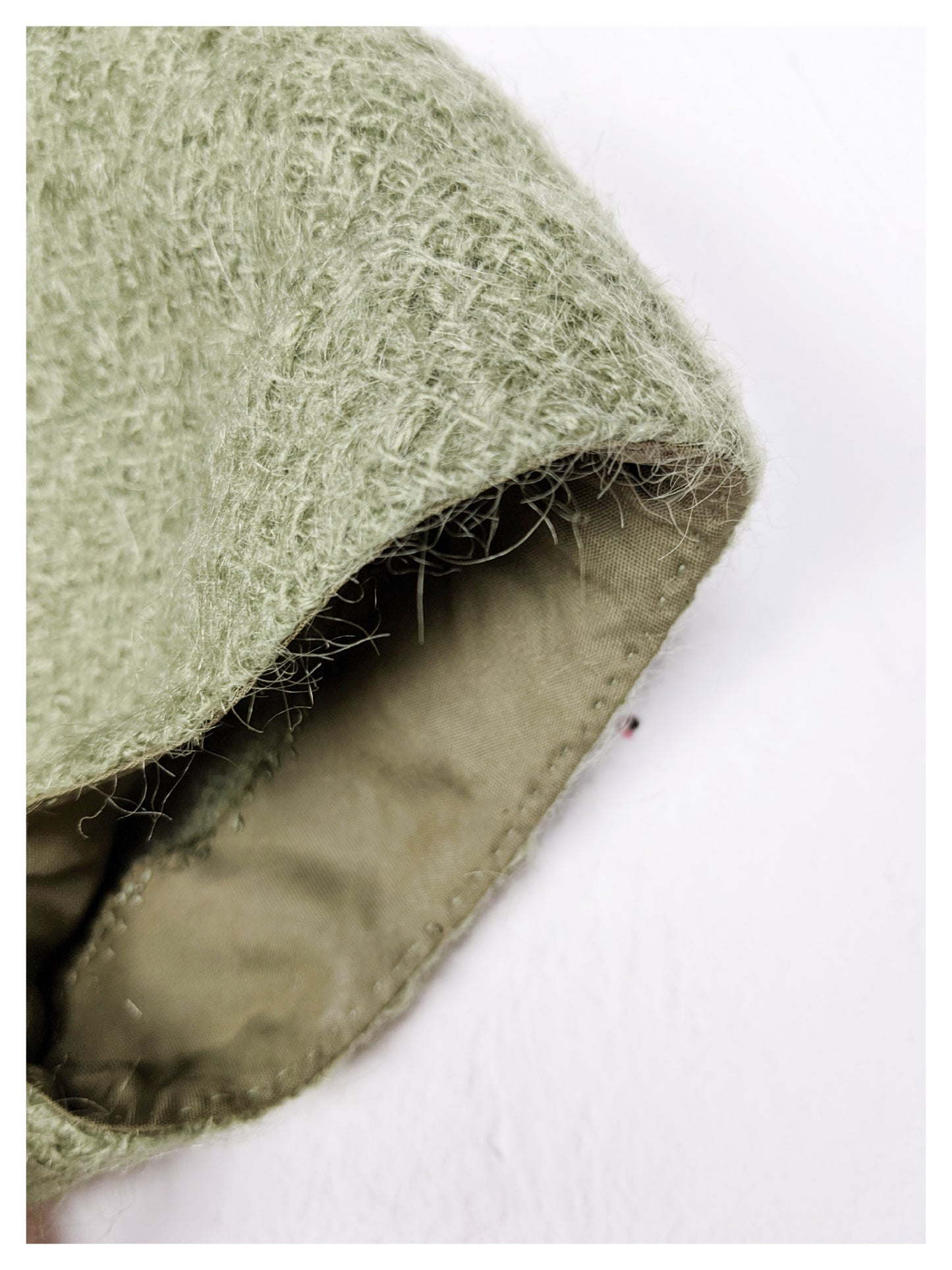 Robe droite vert olive 60s