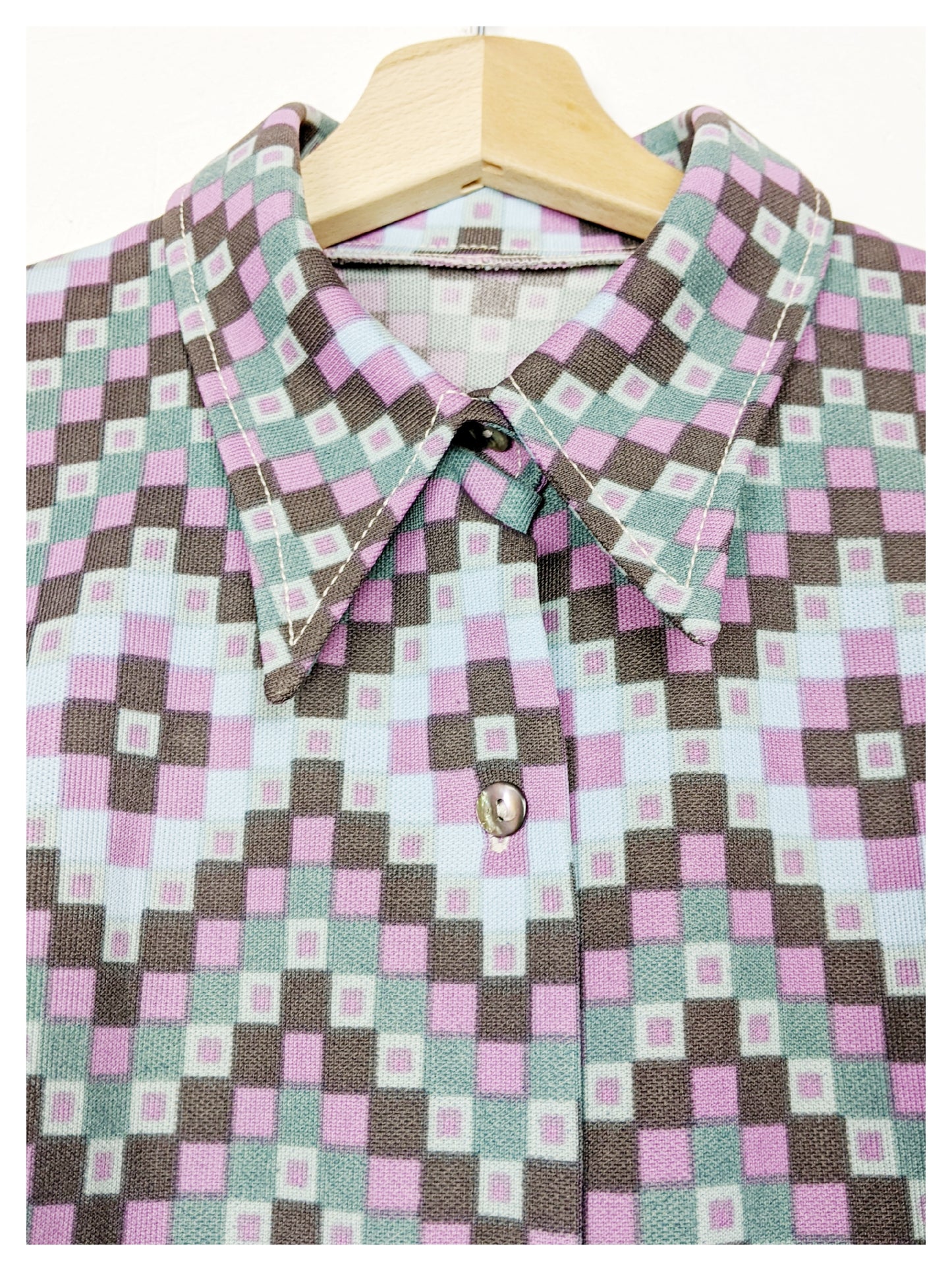Chemise damier 70s