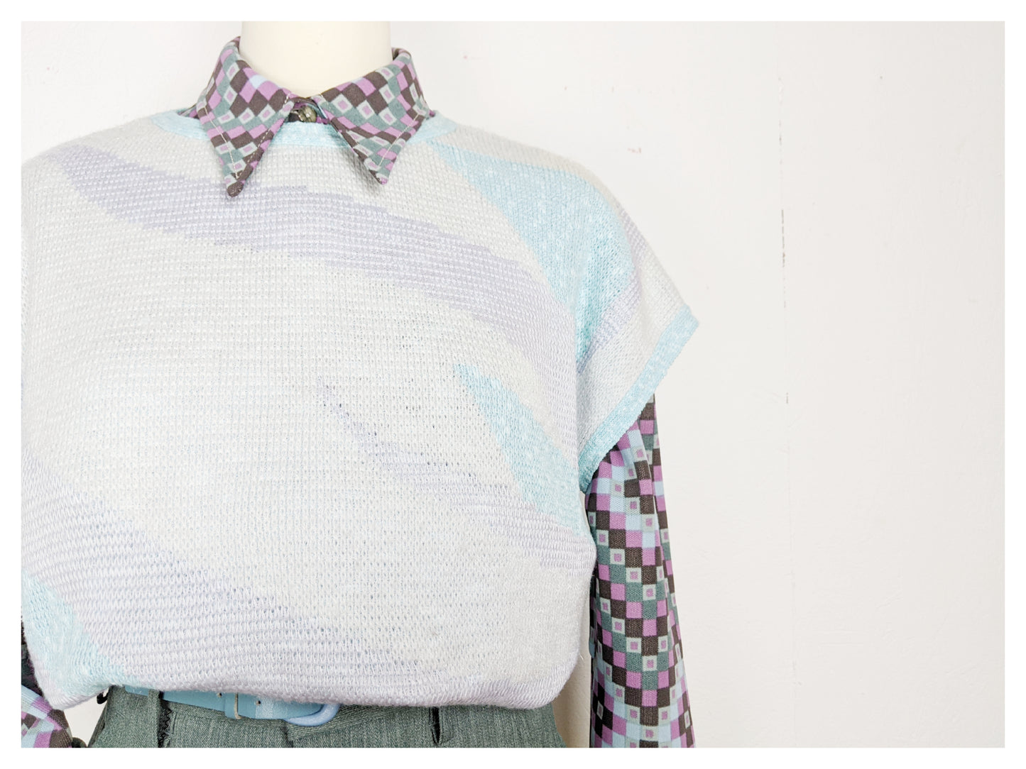 Chemise damier 70s