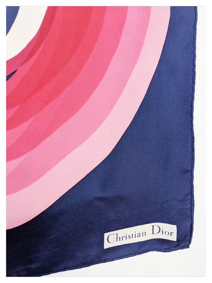 Carré de soie "Christian Dior" 70s