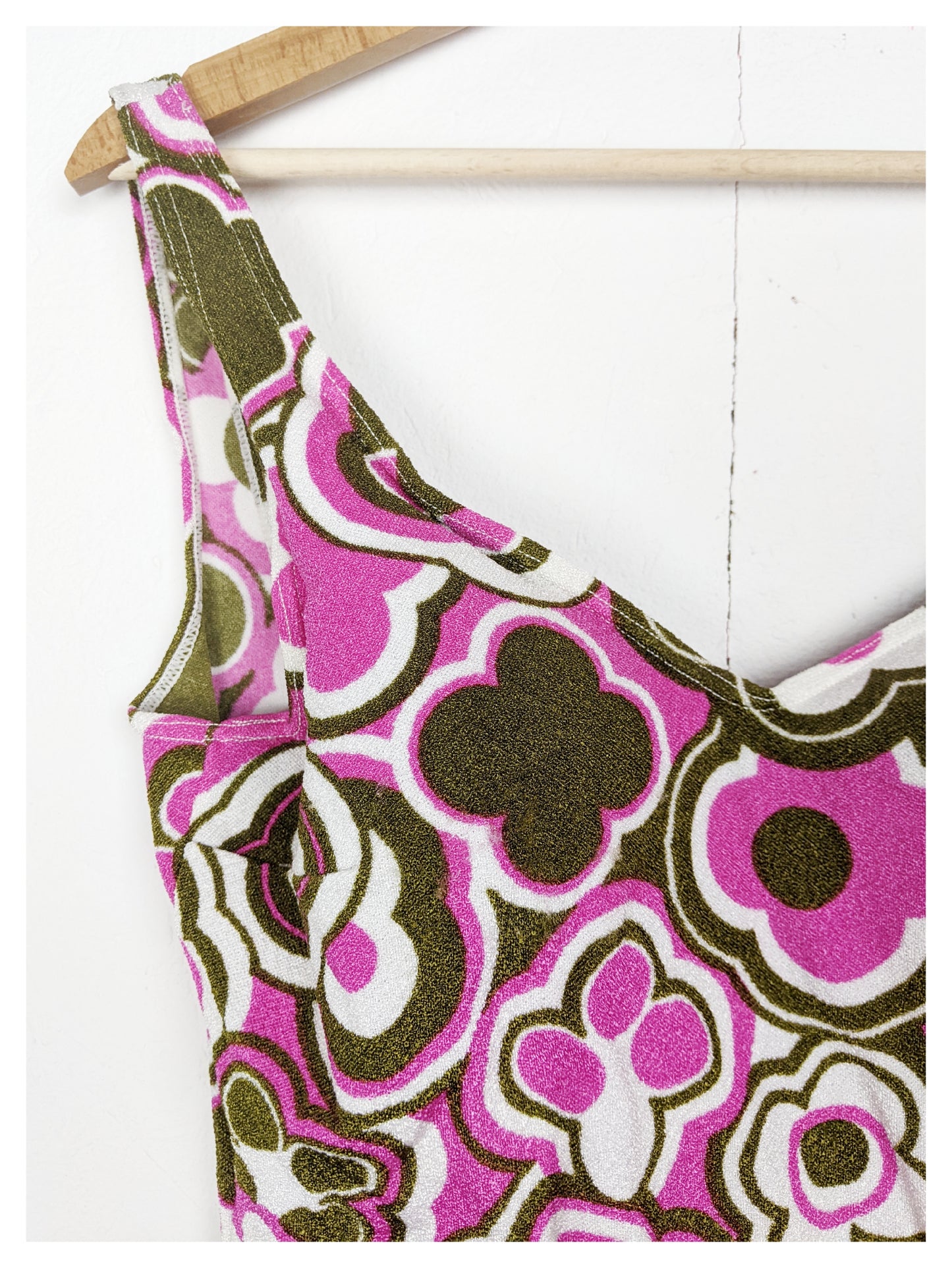 Maillot multicolore à fleurs 70s