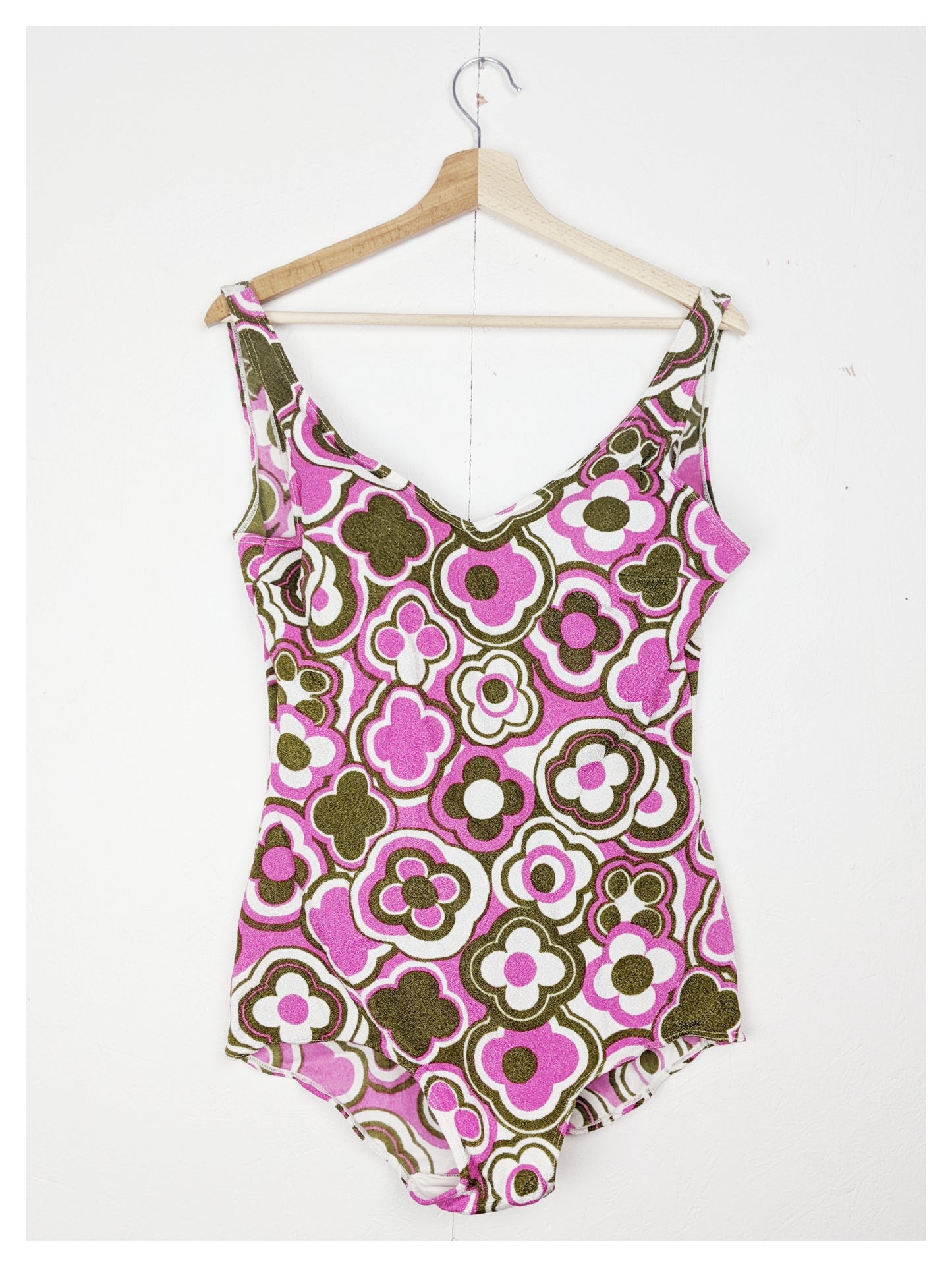 Maillot multicolore à fleurs 70s