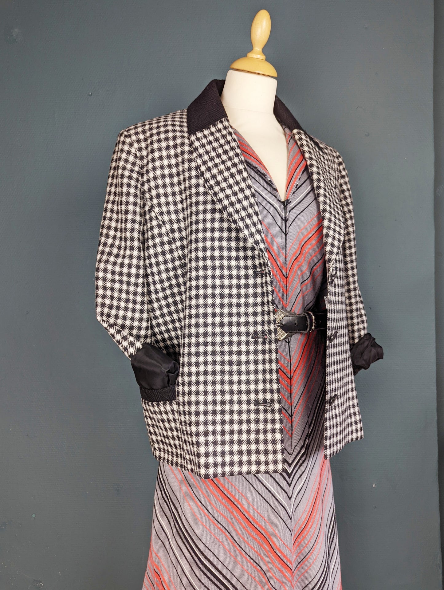 Blazer à petits carreaux 90s