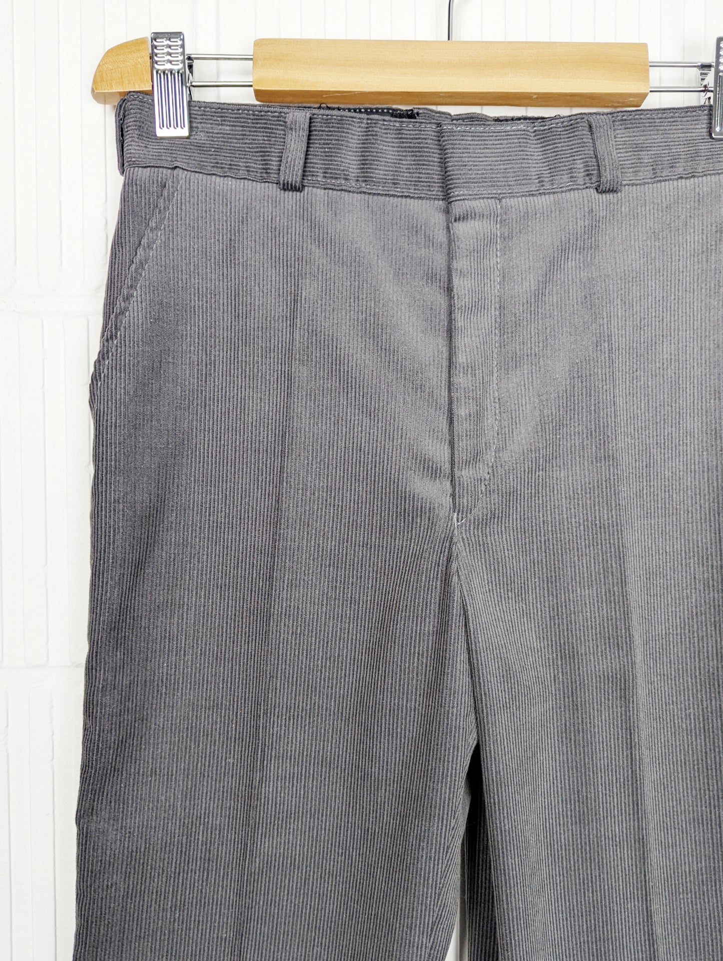 Pantalon en velours taille haute 70s