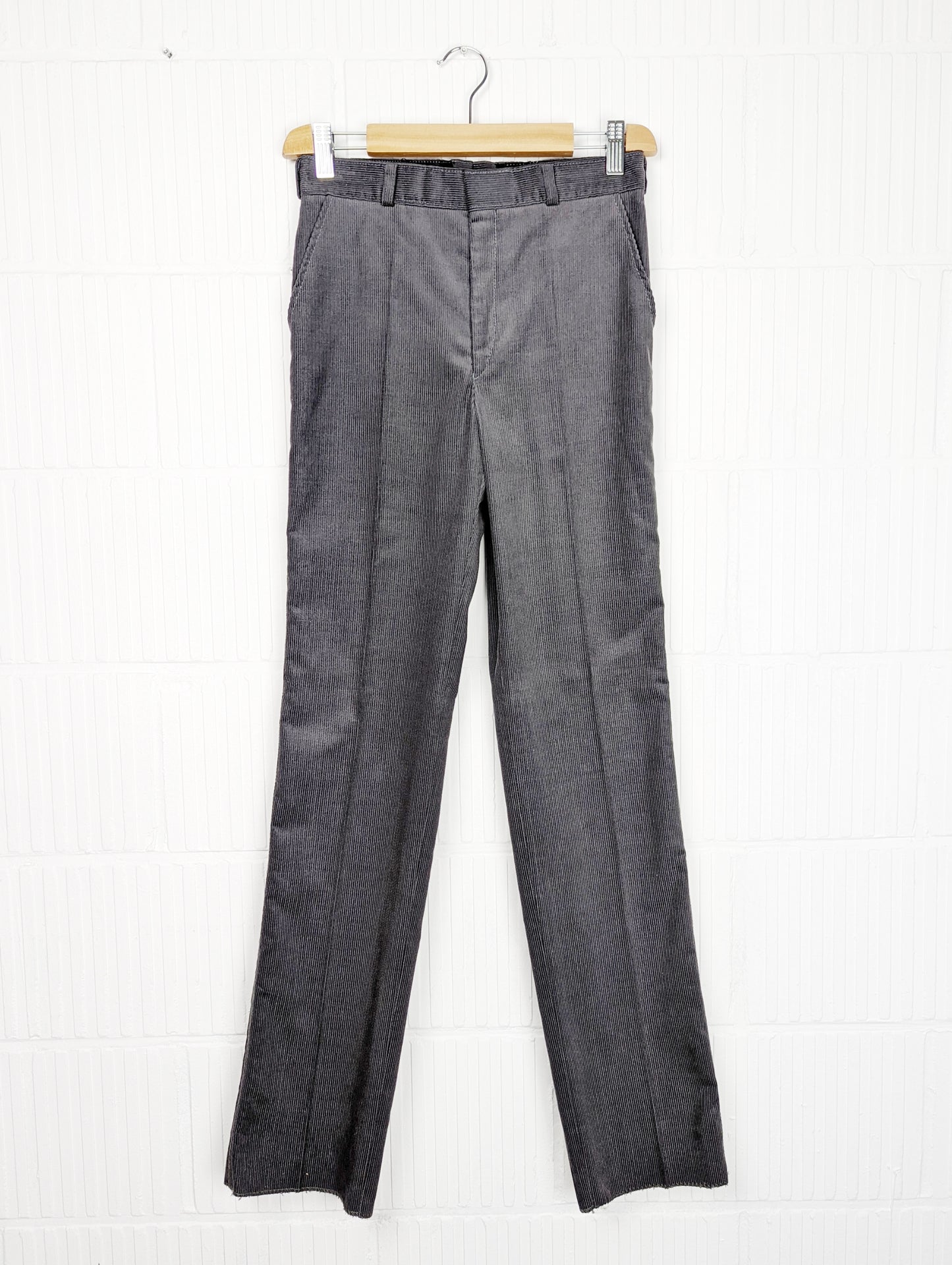 Pantalon en velours taille haute 70s