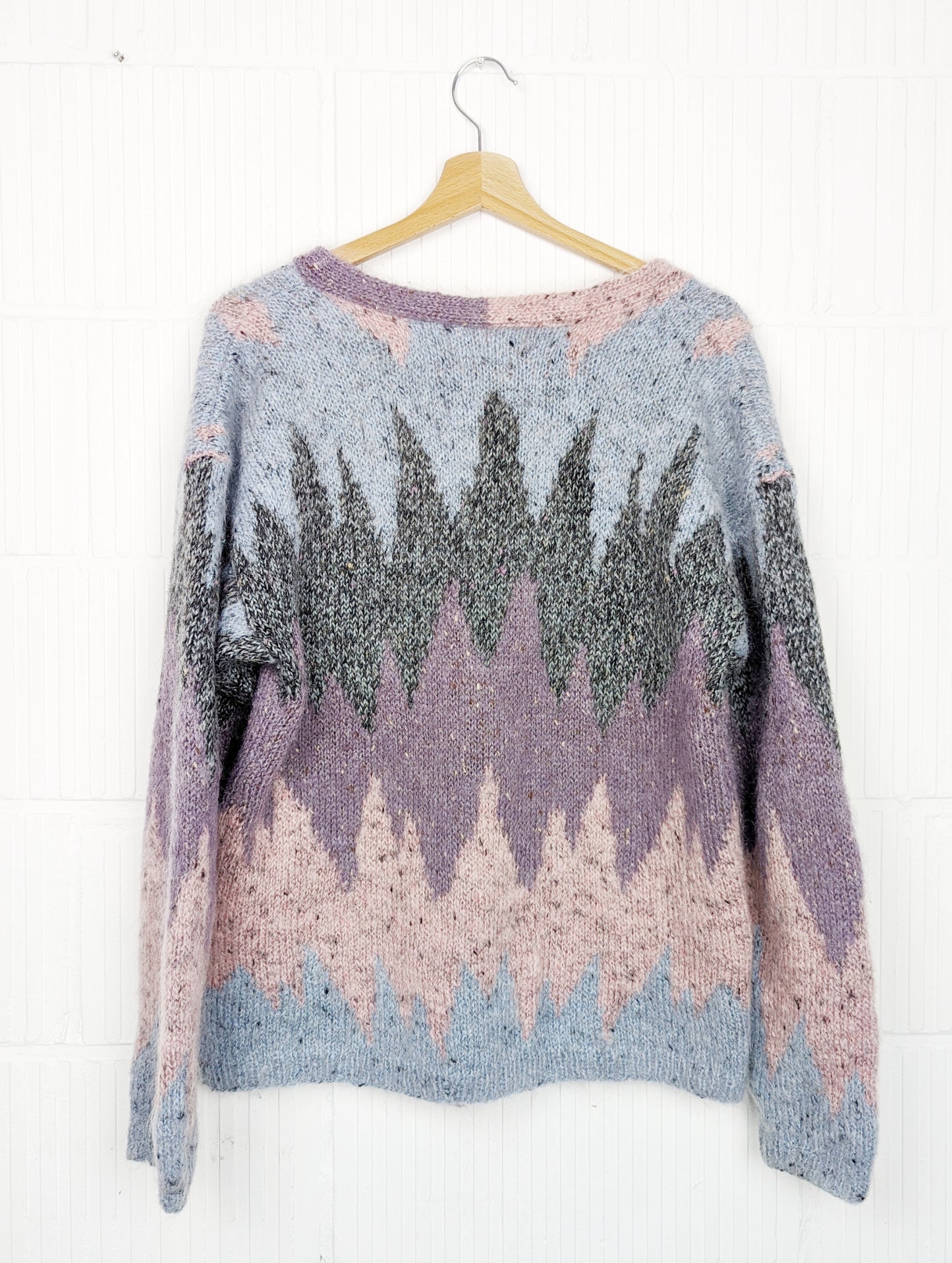 Gilet en laine ajouré 80s