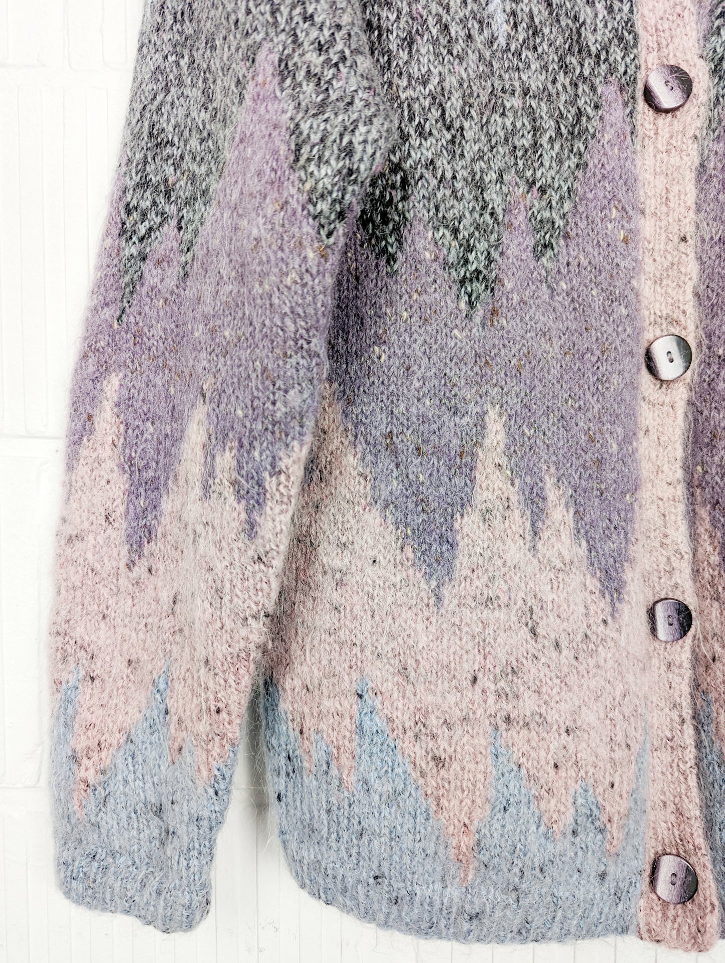 Gilet en laine ajouré 80s