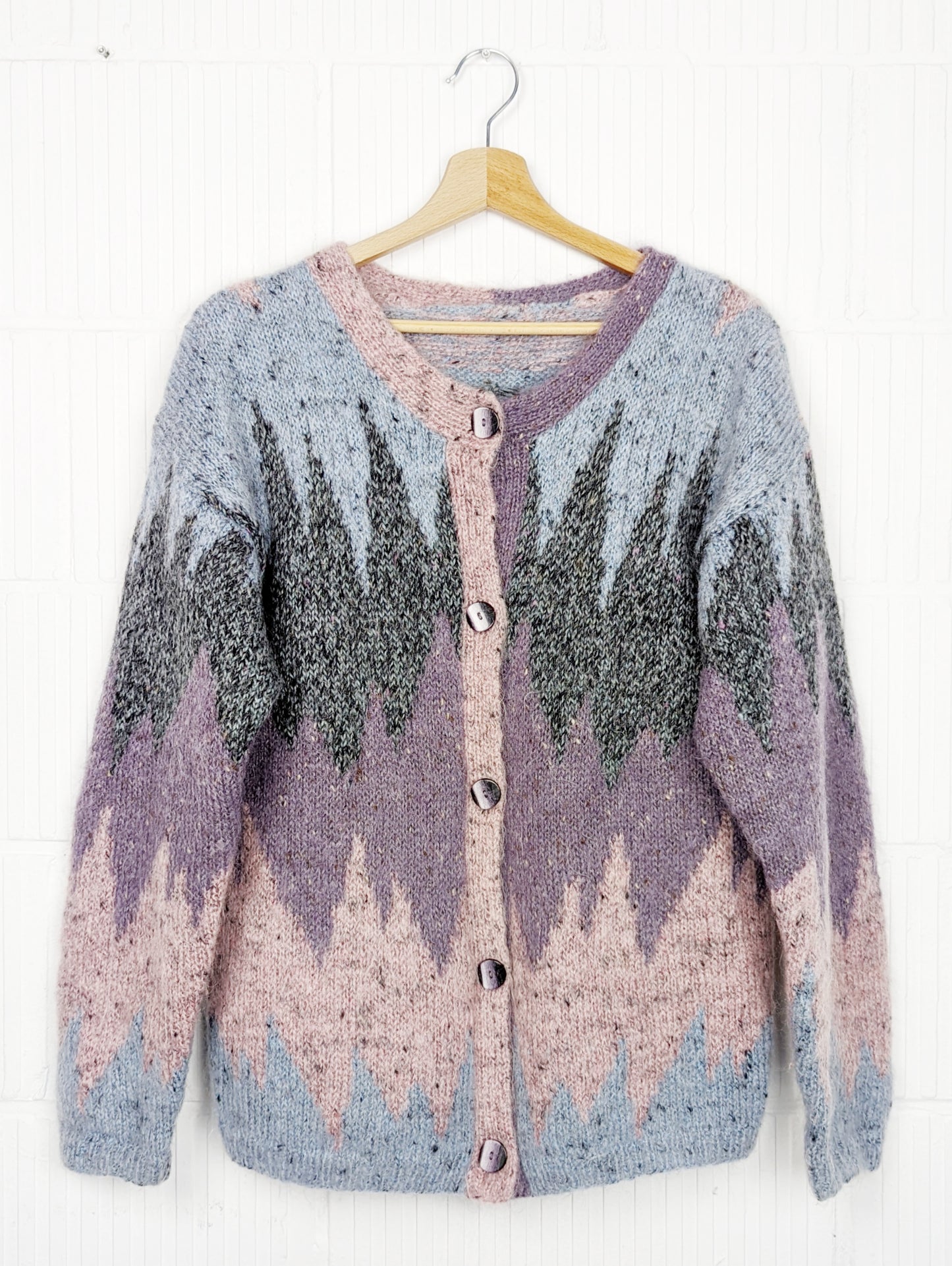 Gilet en laine ajouré 80s