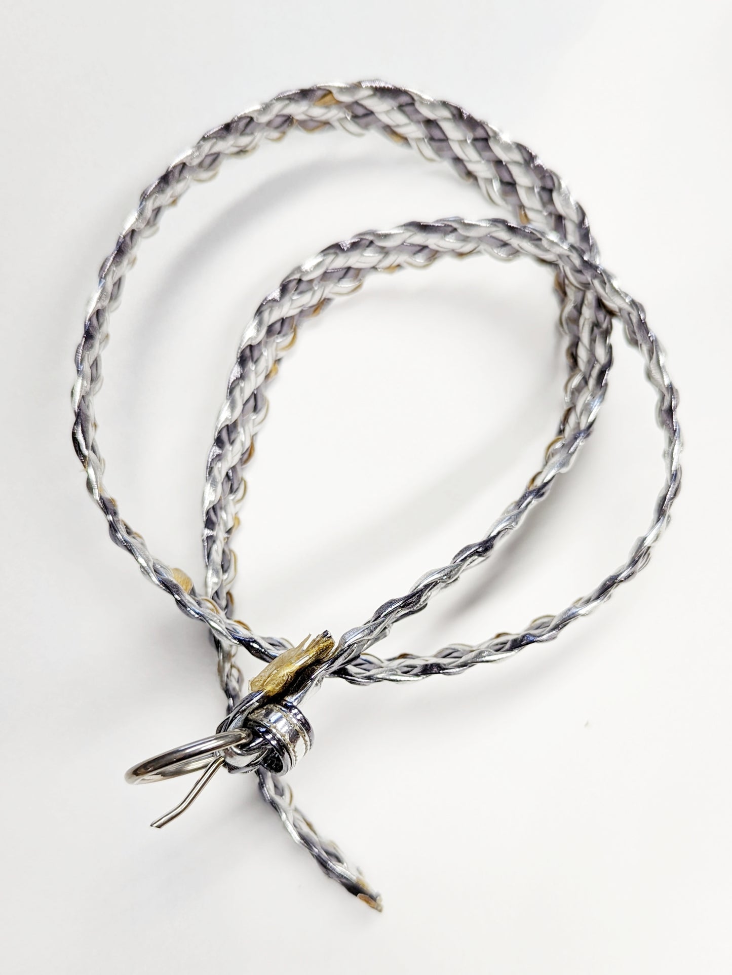 Ceinture tressée en cuir 80s