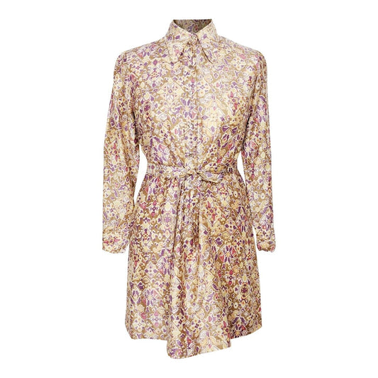 Robe à motifs en soie 70s