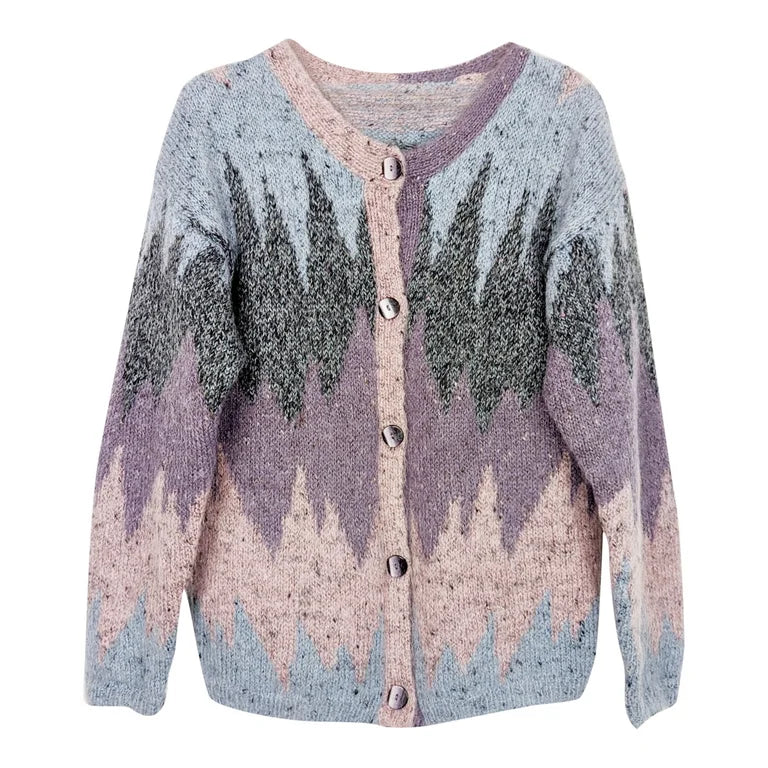 Gilet en laine ajouré 80s