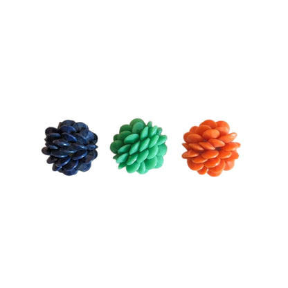 Boucles clips tricolores 60s